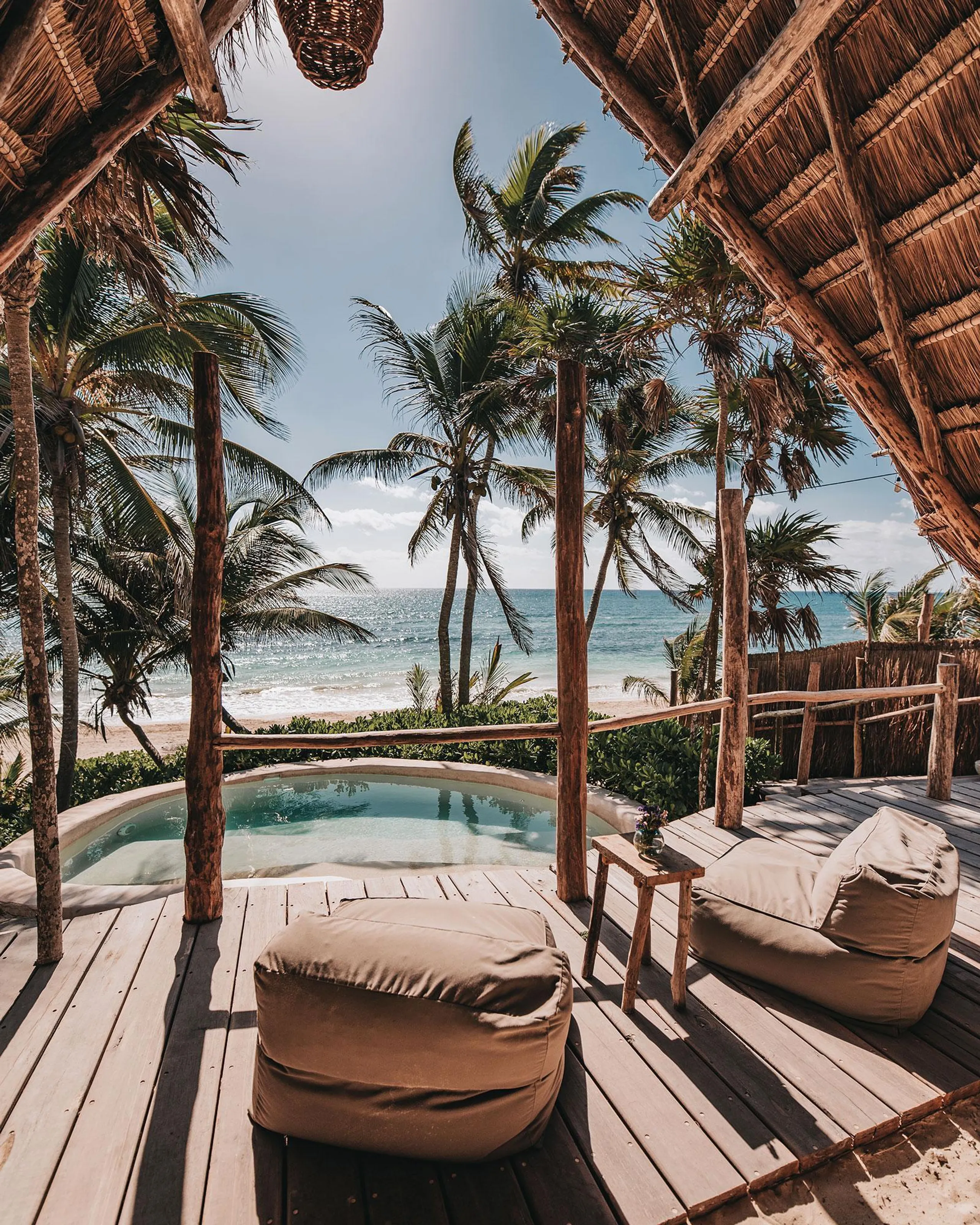 Oceanfront Eco-Luxe Retreat with Plunge Pool, Tulum