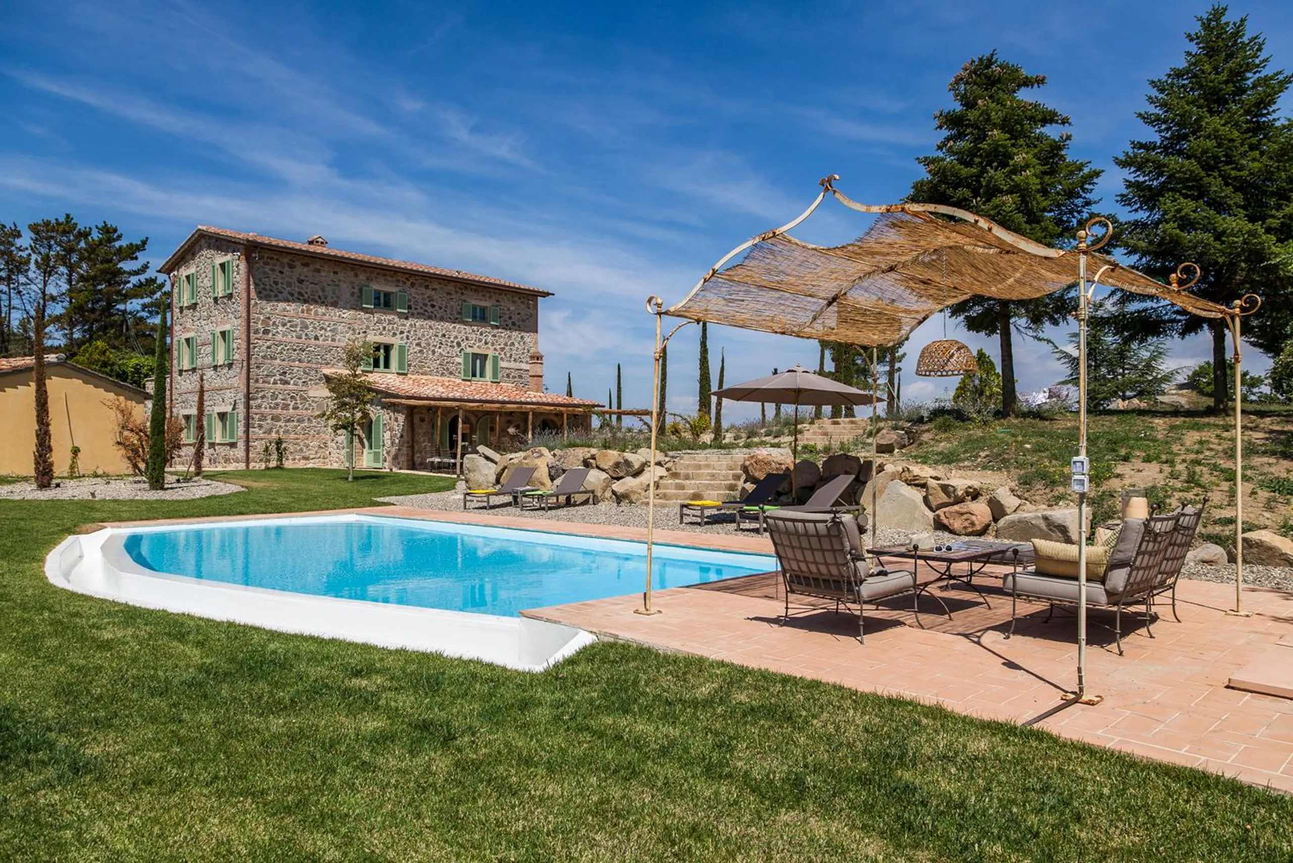 Historic Stone Villa with Private Pool and 10-Hectare Garden, Radicofani