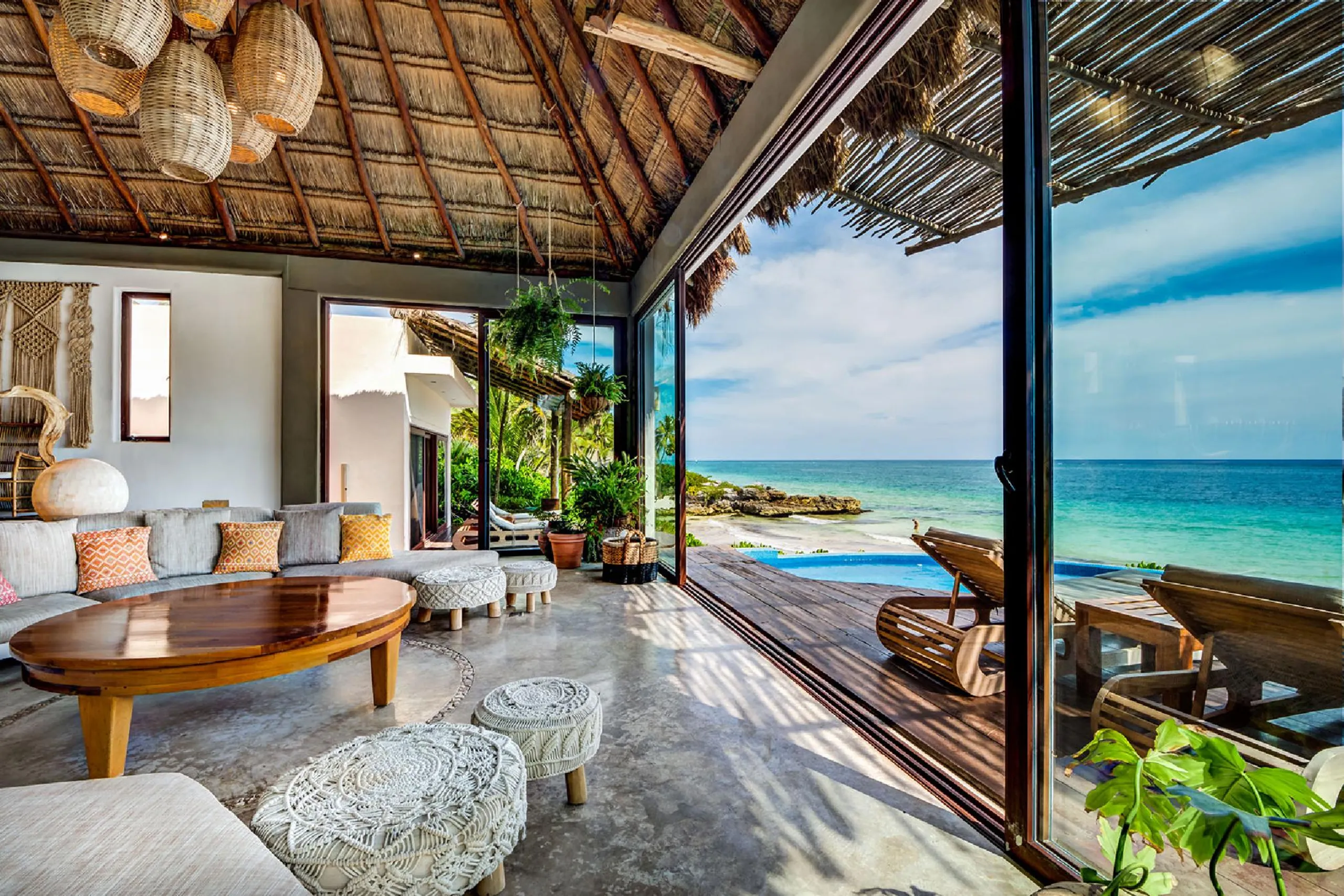 Spectacular Eco-Friendly Beachfront Tulum Villa with Infinity Pool and Palapa with Ocean Views from VILLWAY® — photograph 5