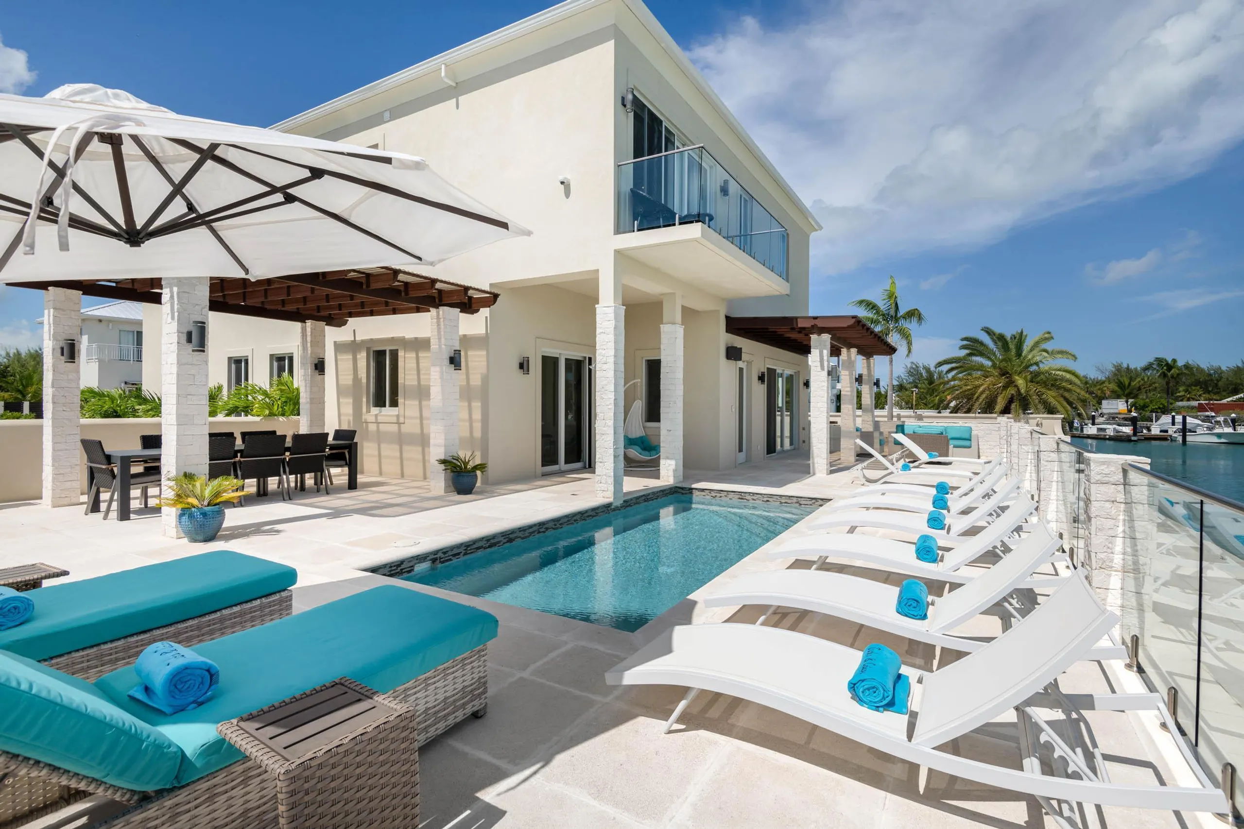 A Brand-New Canal-Side Cul de Sac Villa with Stunning Island Views, Leeward Settlement