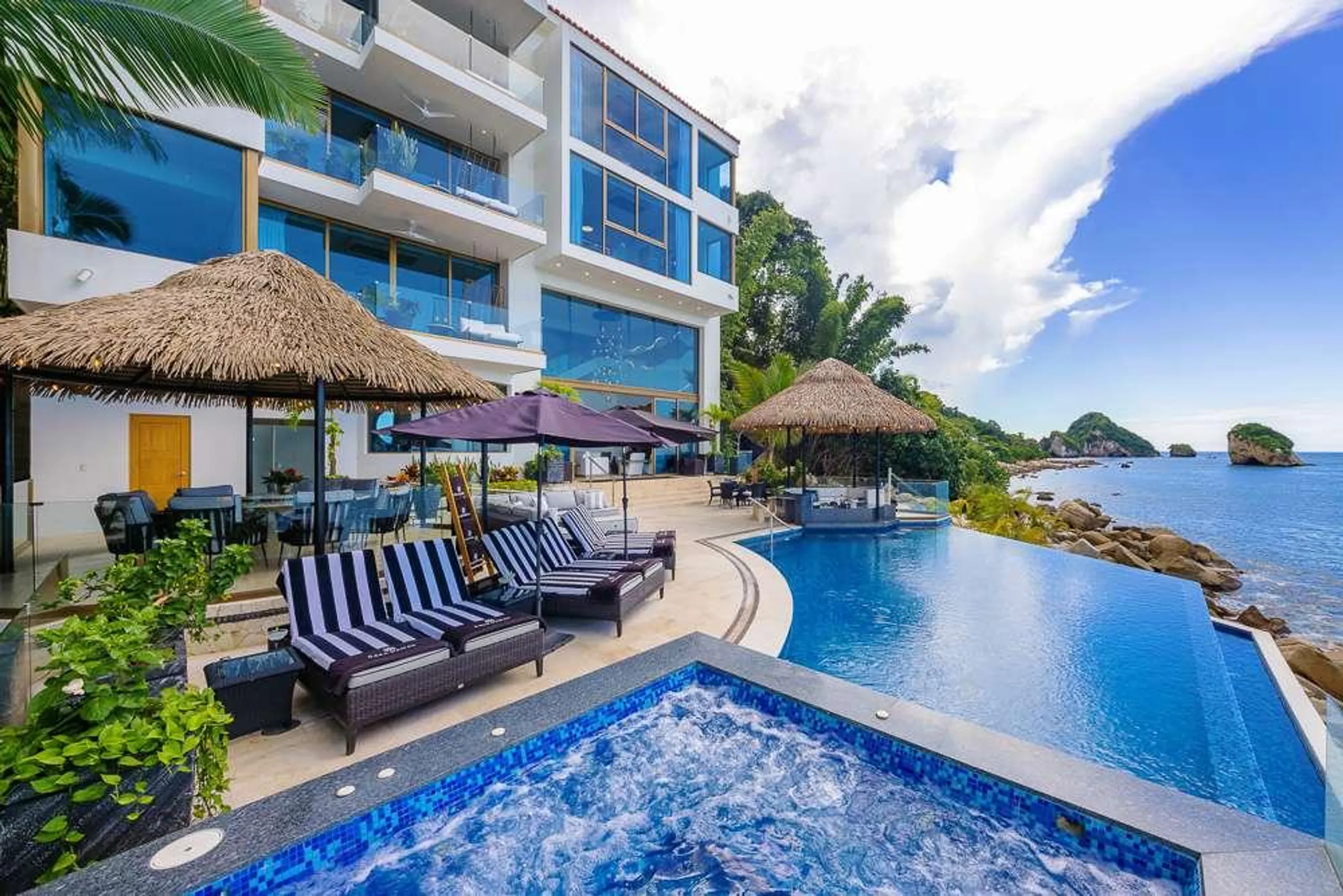 Casa Celestial Oceanfront Cliff Estate with Infinity Pool, Puerto Vallarta