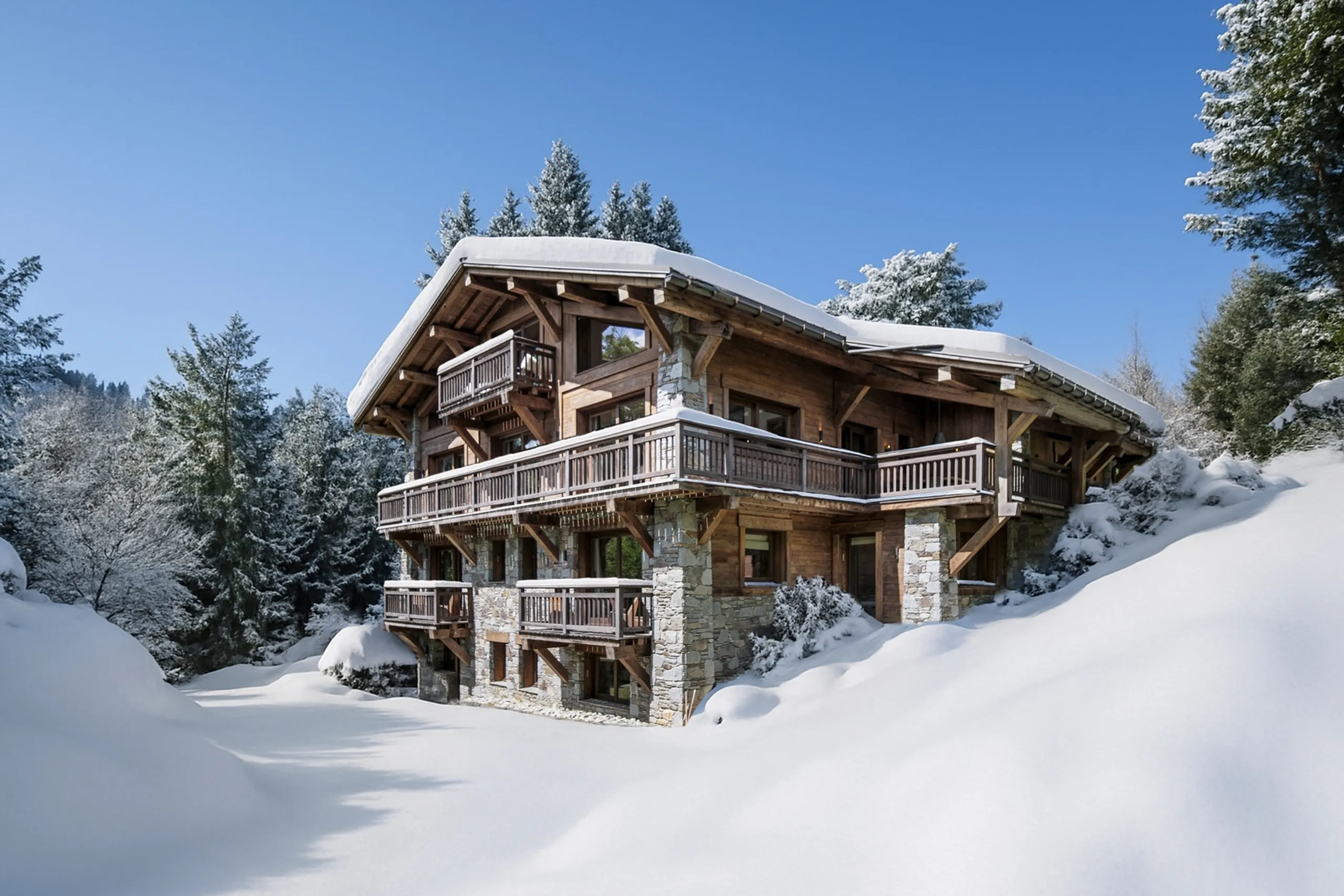 7BR Luxury Chalet with Hammam and Cinema in Megève, Megeve