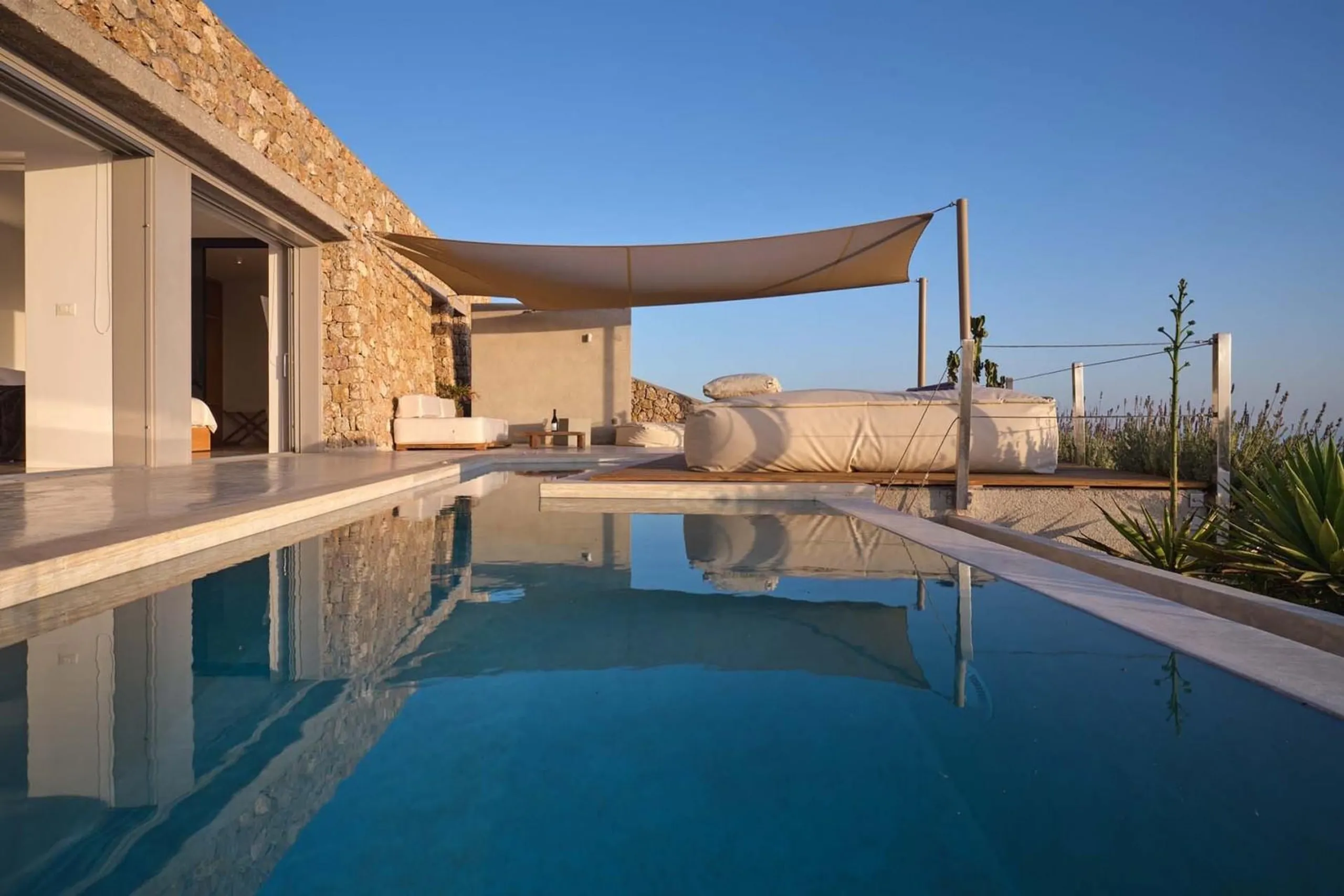 Sumptuous Sanctuary Villa with Private Infinity Heated Pool and View of The Peninsula of Akrotiri, Santorini