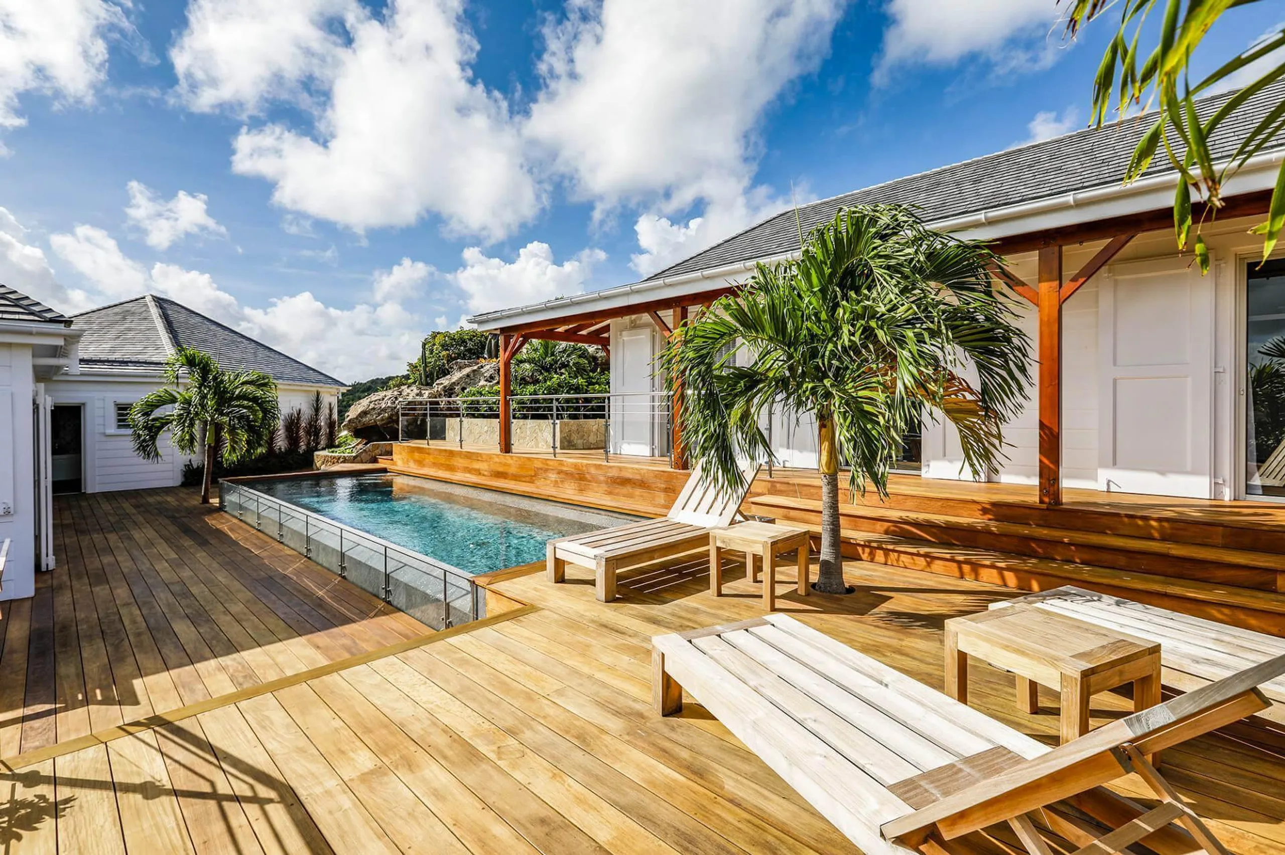 Sophisticated Villa Private Pool Outside Grill and Lounge Area with Majestic Ocean Views, Petit Cul de Sac