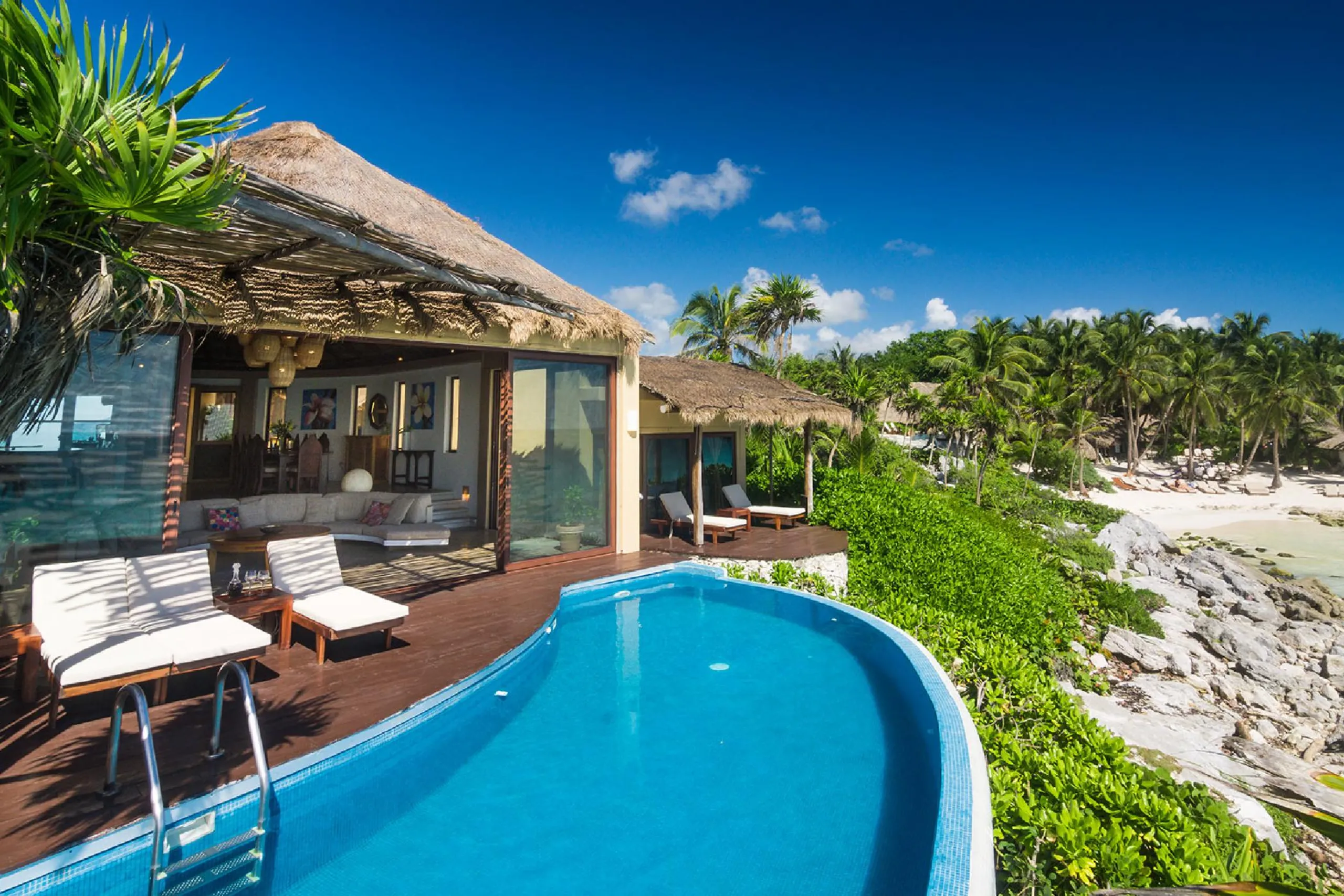 Spectacular Eco-Friendly Beachfront Tulum Villa with Infinity Pool and Palapa with Ocean Views from VILLWAY® — photograph 4