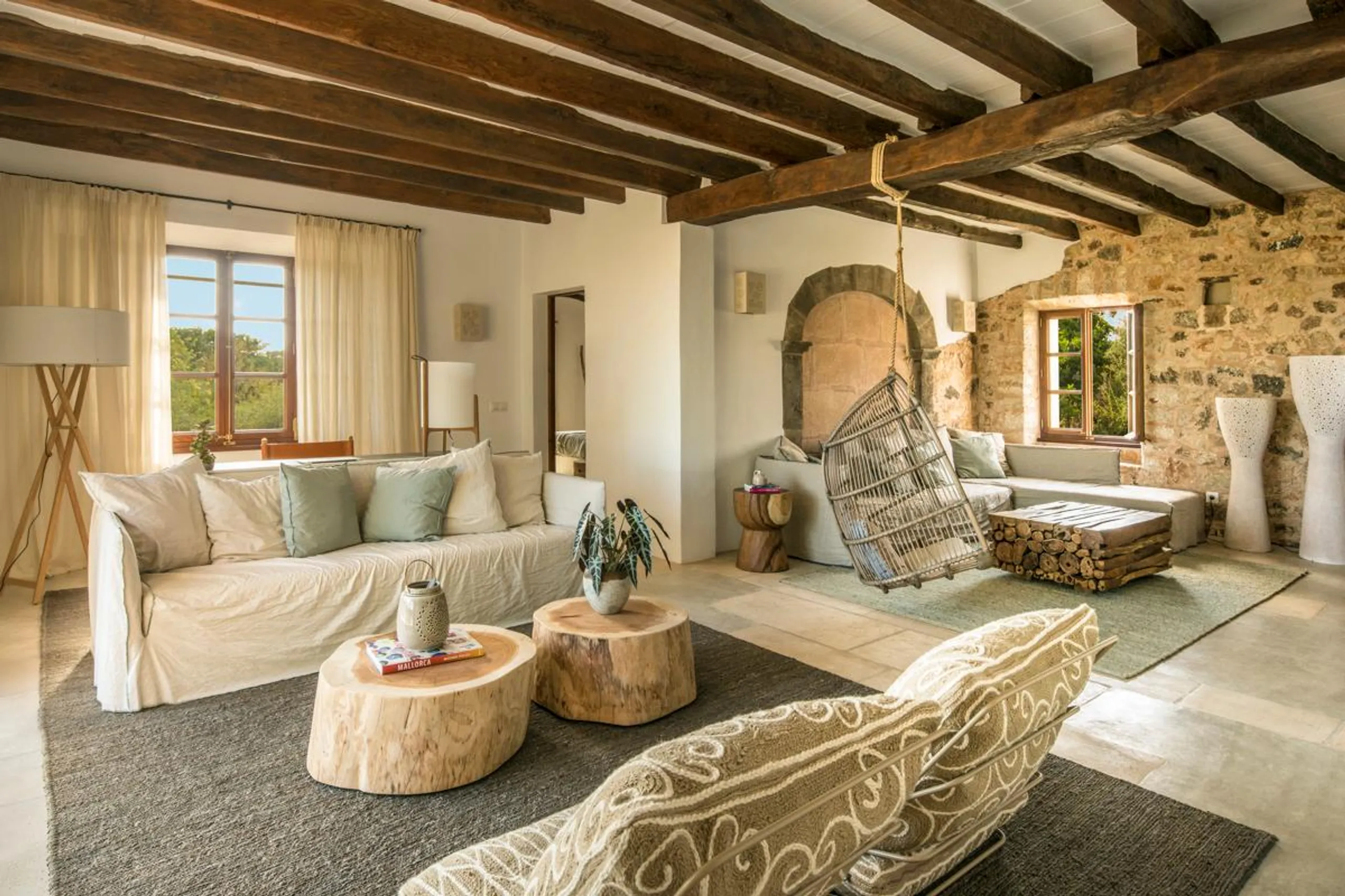 Refined Rustic 5-Bedroom Villa with Private Infinity Pool and Mondragó Nature Reserve Views — photograph 6