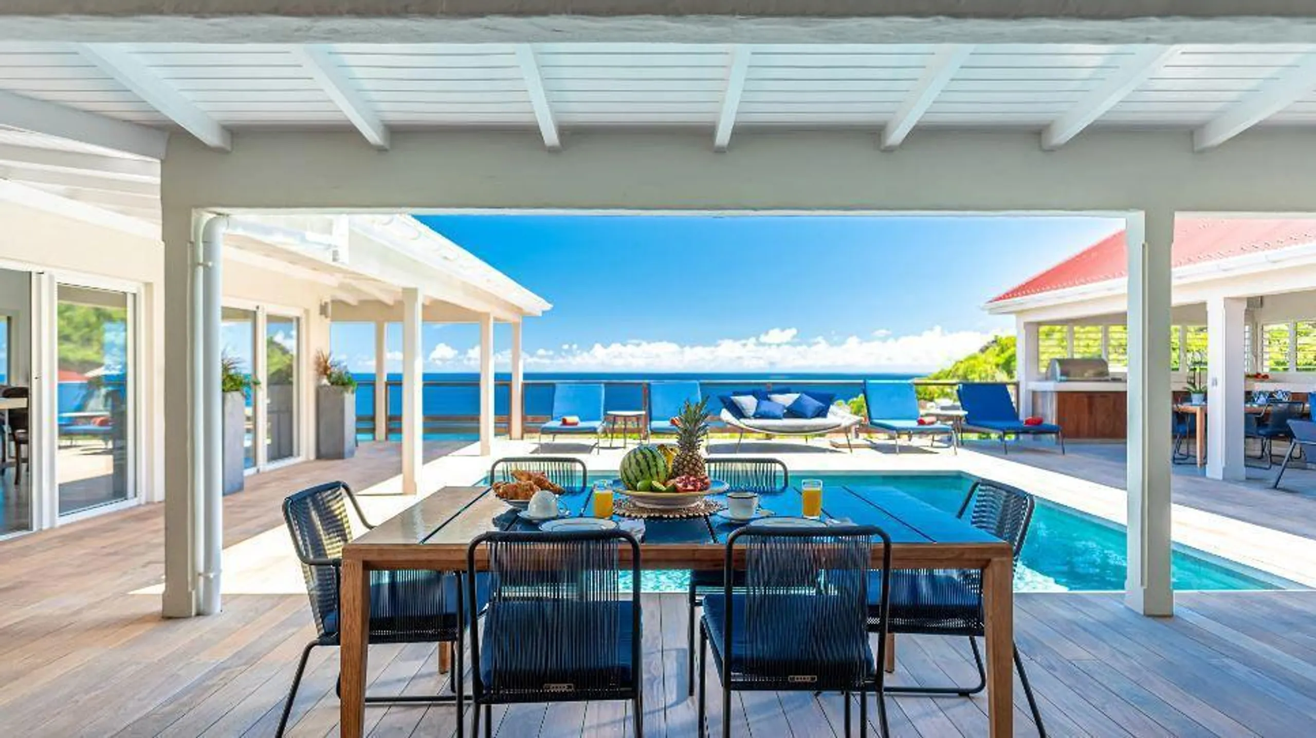 Idyllic Outdoor Living in St. Barts Terrace, Heated Pool, and Al Fresco Dining — photograph 9