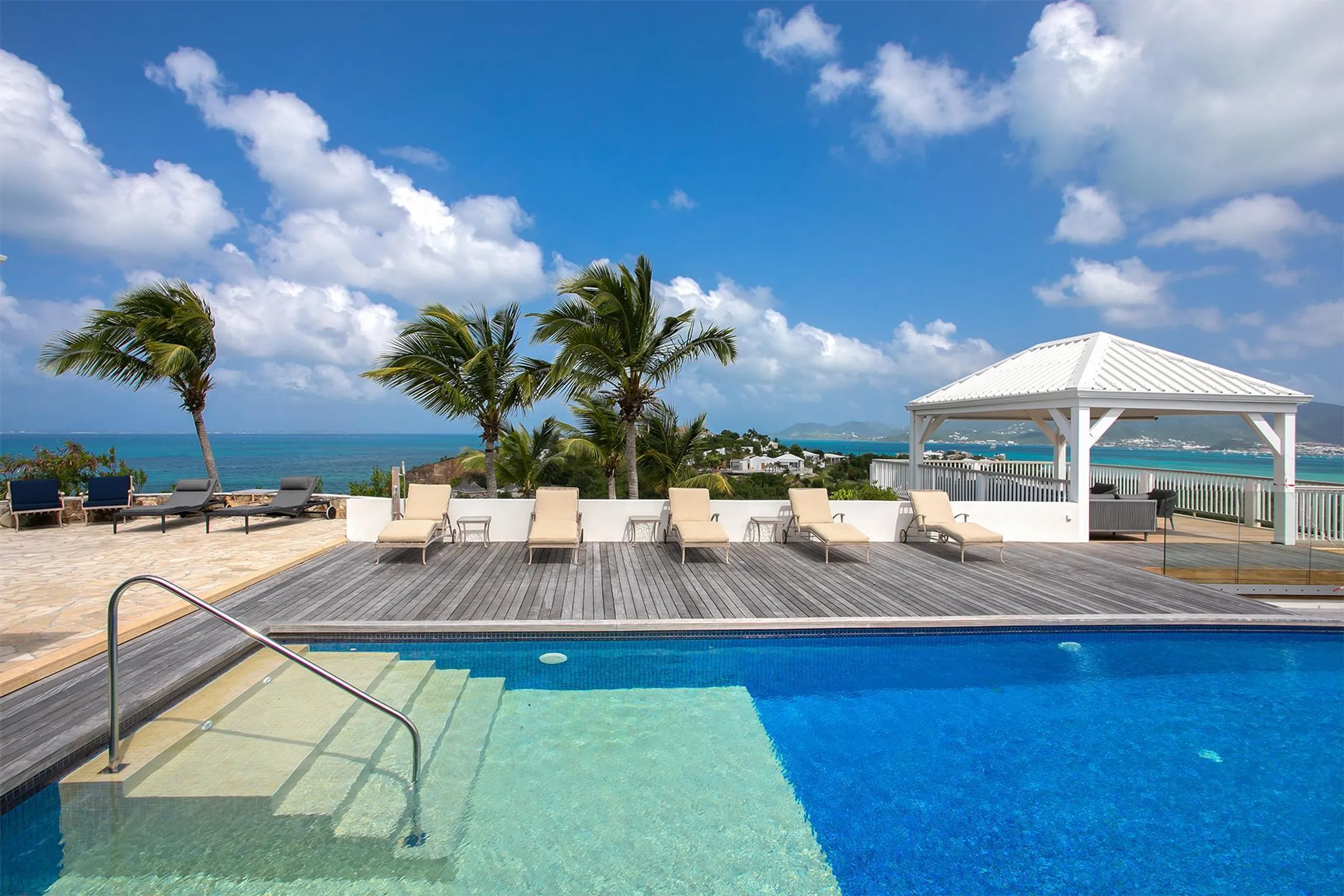 French Caribbean Architecture with Modern Interiors Villa with 270 Degree Views of the Caribbean and Infinity Pool — photograph 2