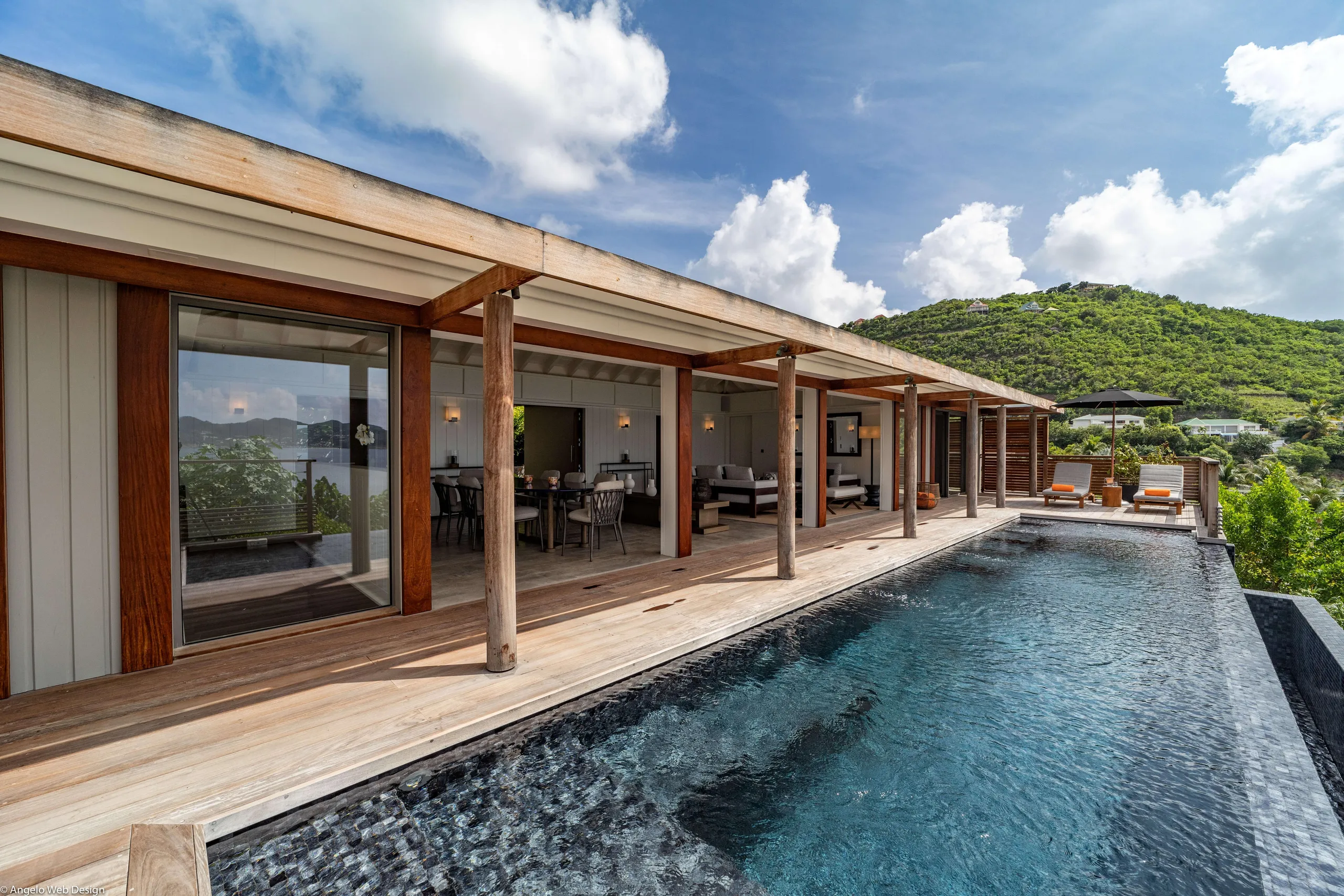Sophisticated Comfort Villa with Private Infinity Pool and Breathtaking Ocean View, Pointe Milou