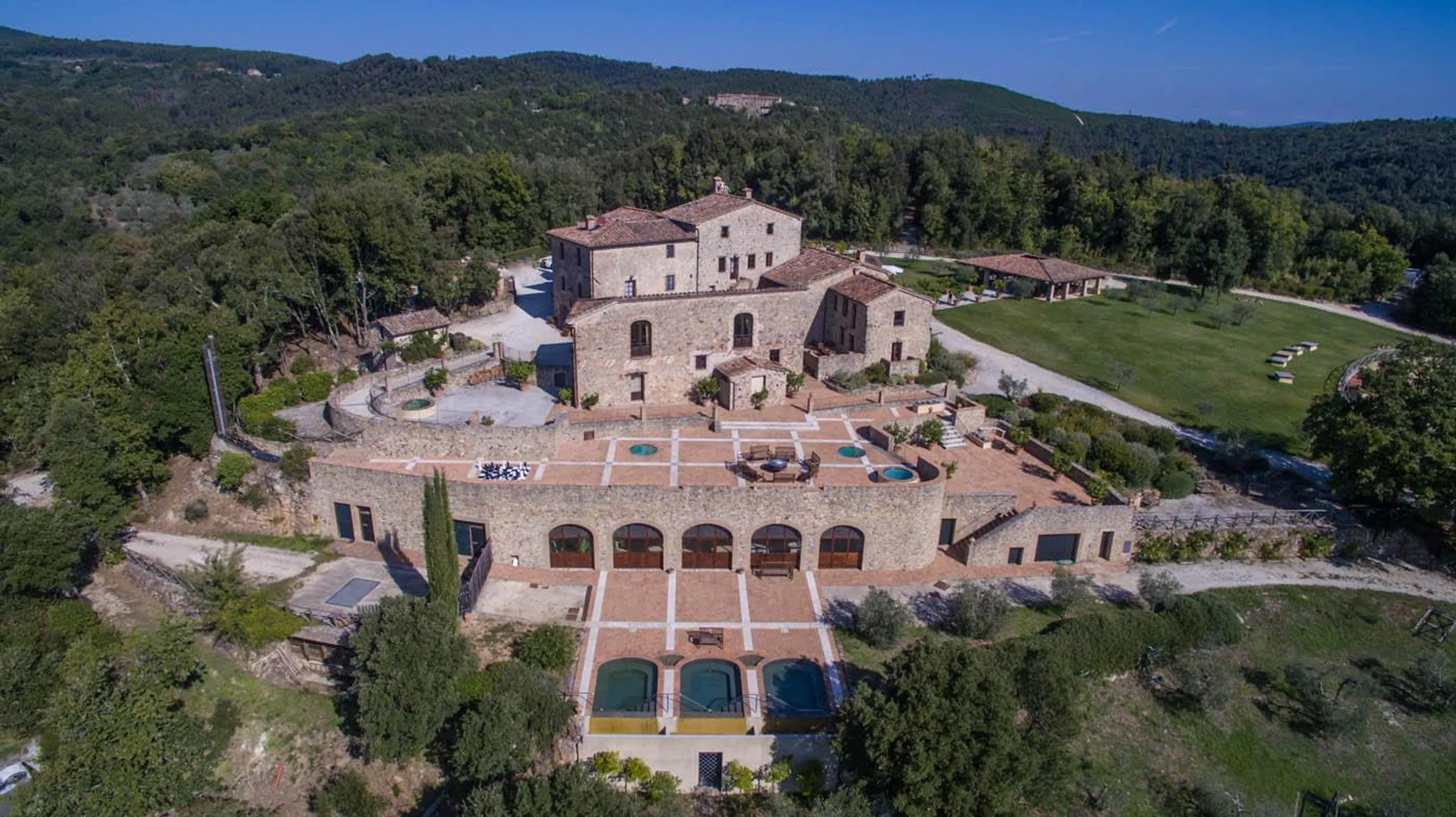 Regal Resort-Style Tuscan Estate with Life-Sized Chessboard, Private Pool, Gazebo, and Spa — photograph 6