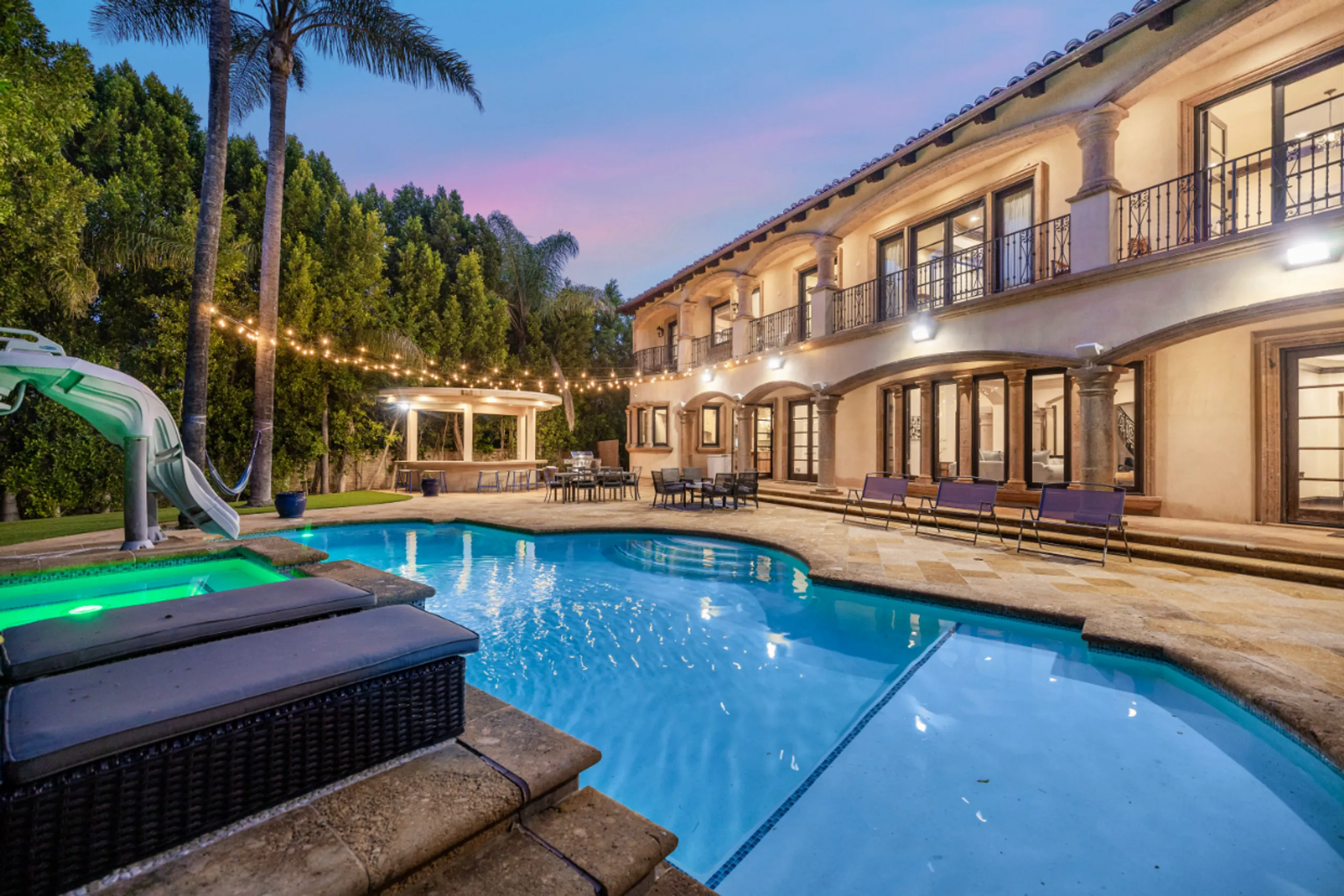 Opulent Tarzana Mediterranean Villa with Pool, Spa, & Theater, Los Angeles