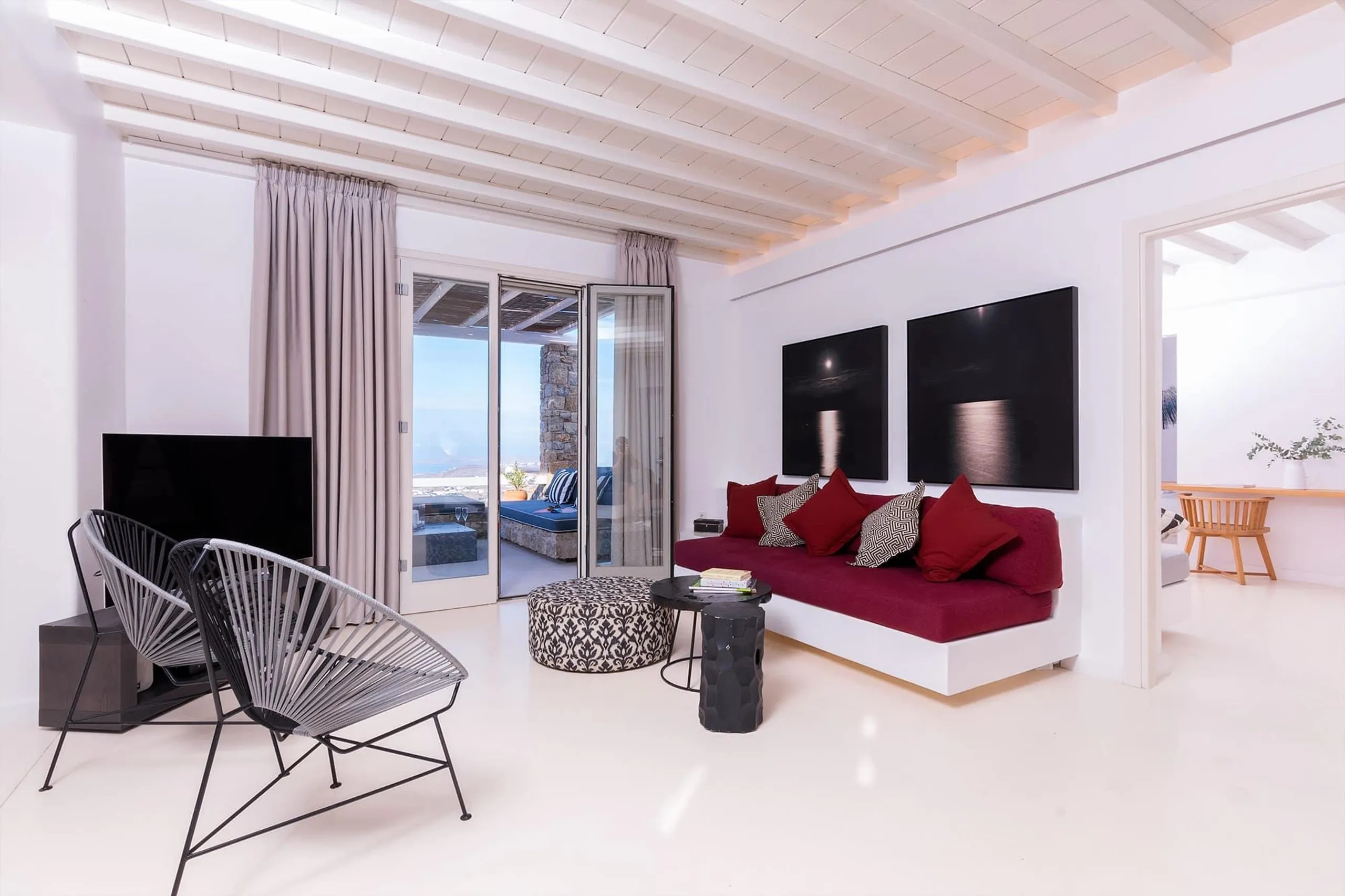 Majestic Oceanview Villa in Mykonos with Waterfalling Pool — photograph 9