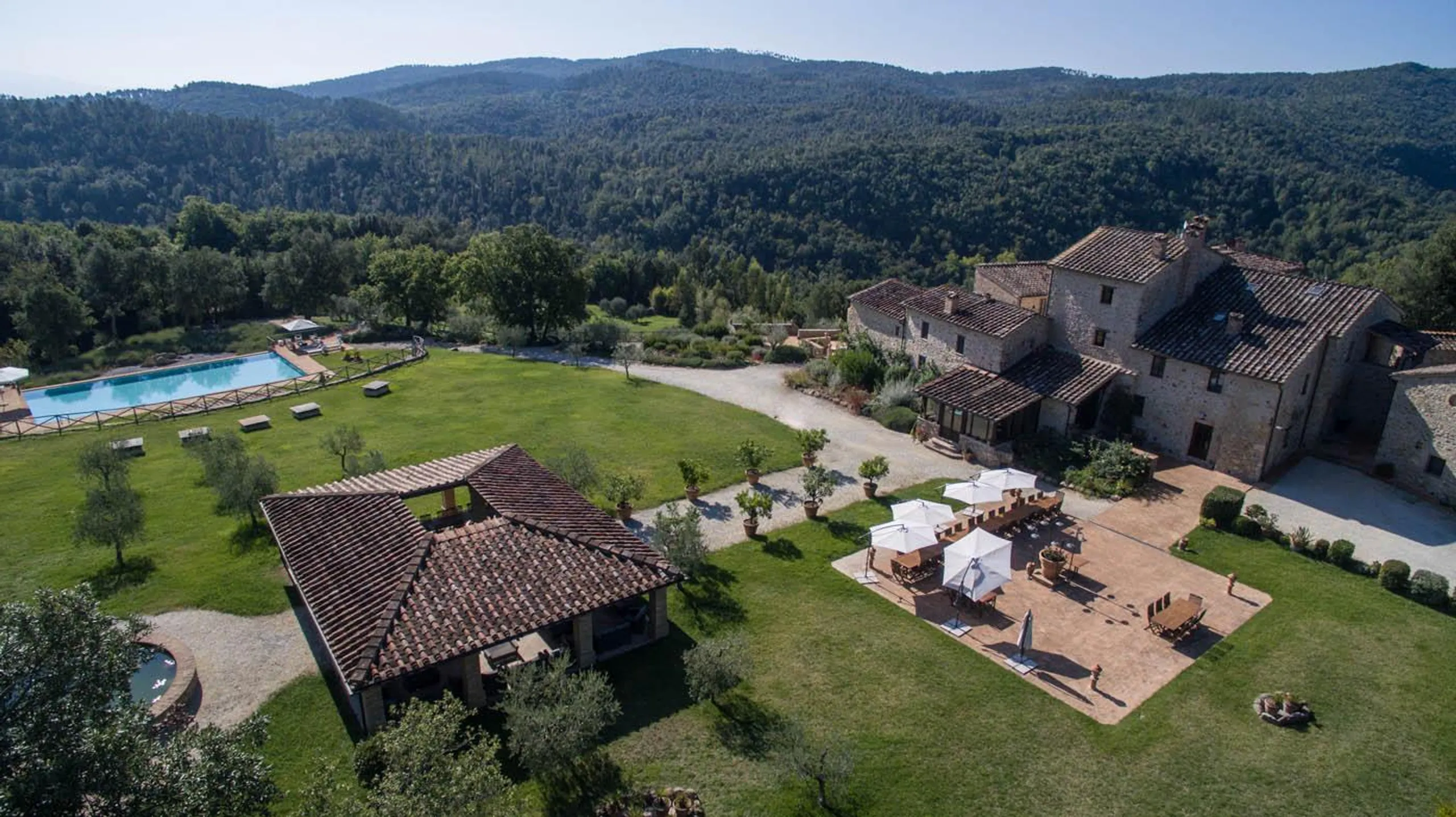 Regal Resort-Style Tuscan Estate with Life-Sized Chessboard, Private Pool, Gazebo, and Spa — photograph 7