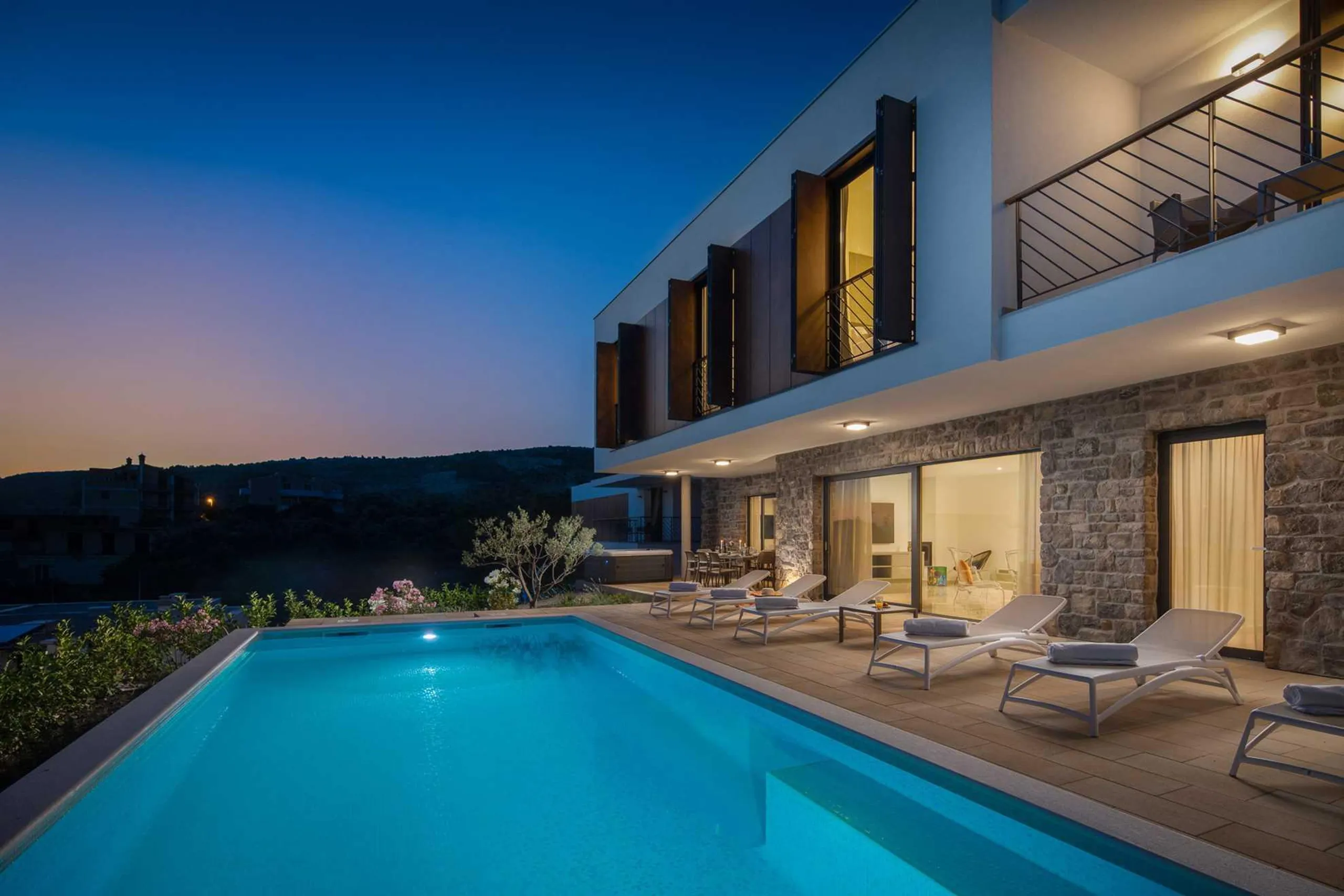 Sophisticated Contemporary Villa with Pool and Jacuzzi near Primosten Beach, Primosten