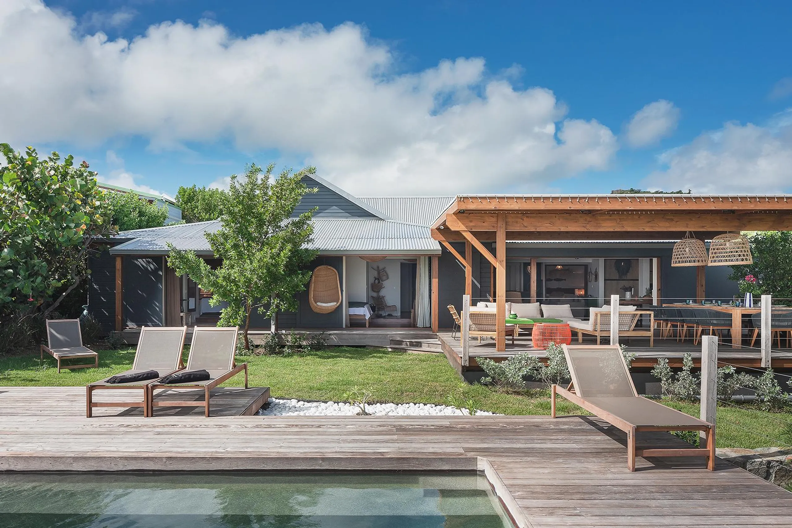 Cul de Sac's Contemporary Styled Villa with Views of Pinel Island in Cul De Sac