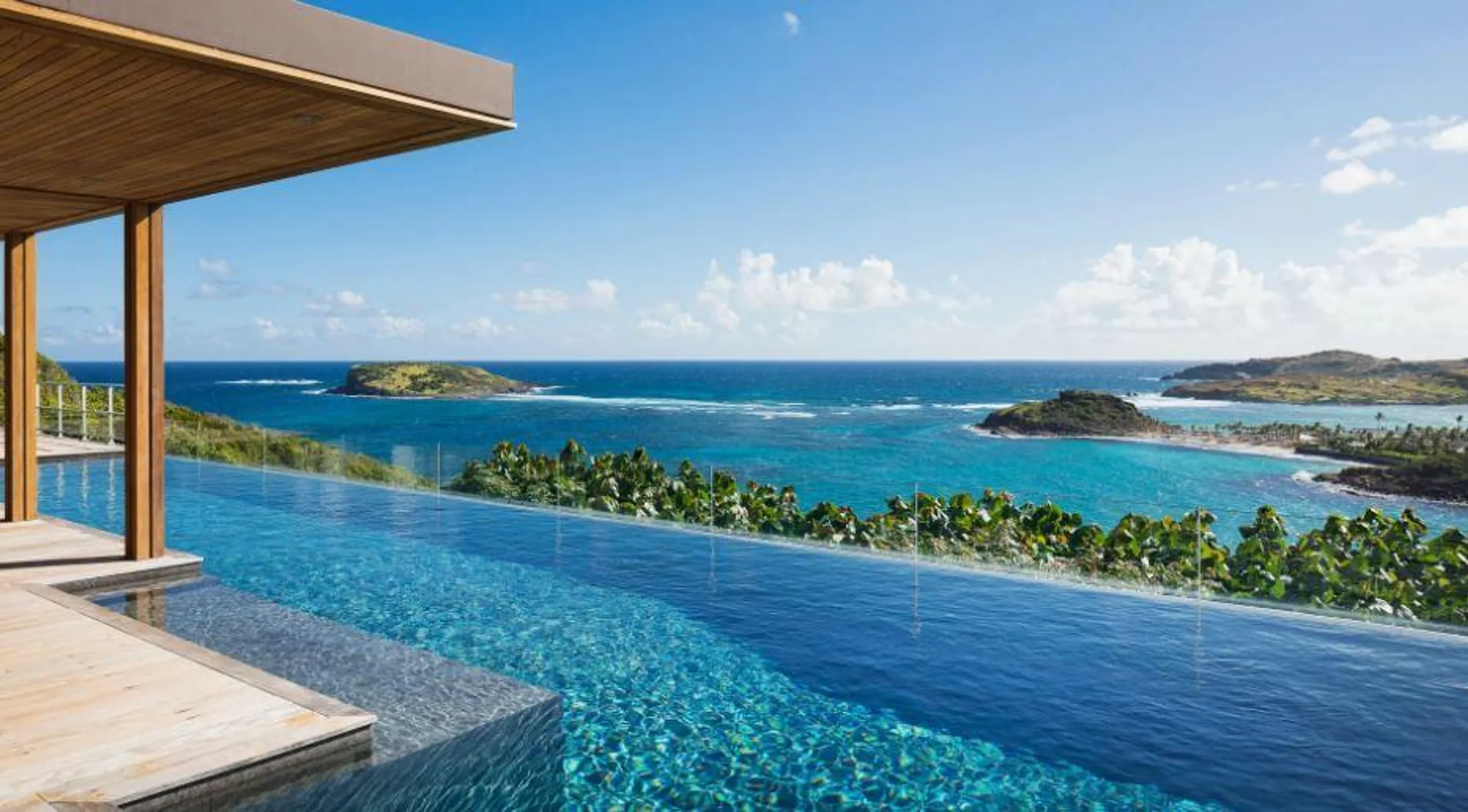 Calming Contemporary Styled Beachfront Villa with Heated Infinity Pool — photograph 2