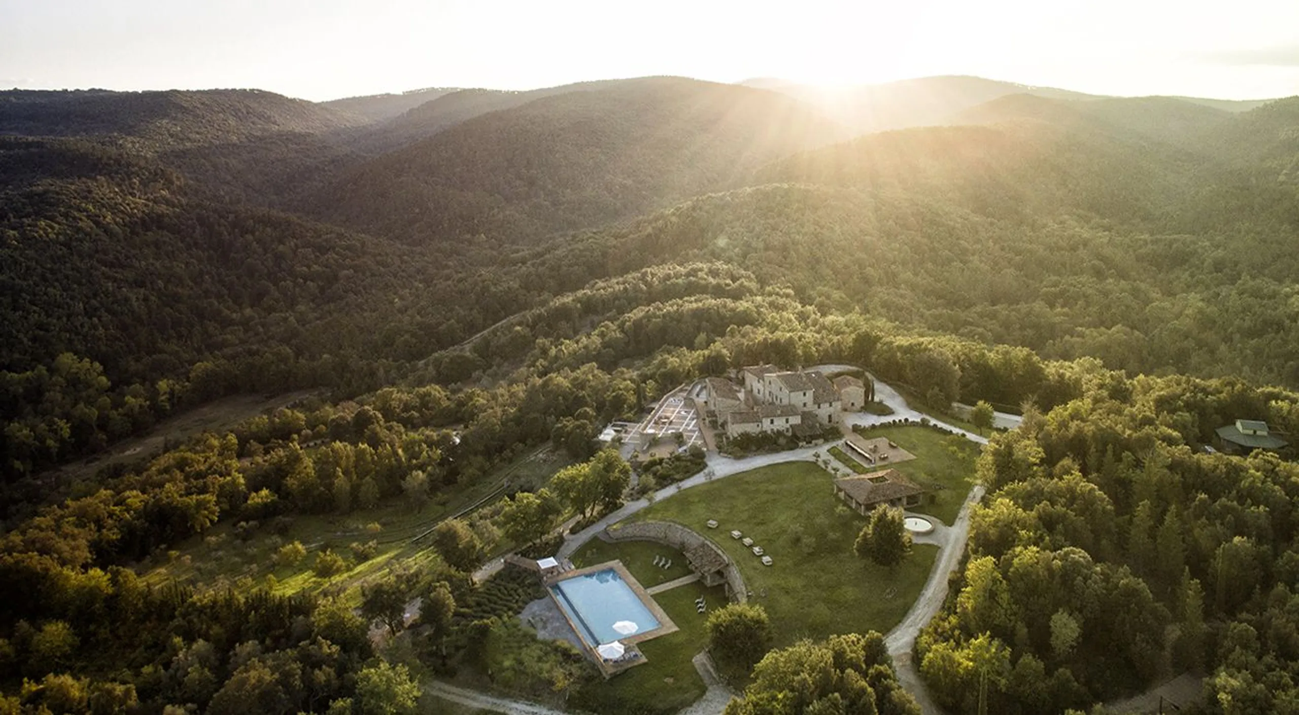 Regal Resort-Style Tuscan Estate with Life-Sized Chessboard, Private Pool, Gazebo, and Spa, Monticiano