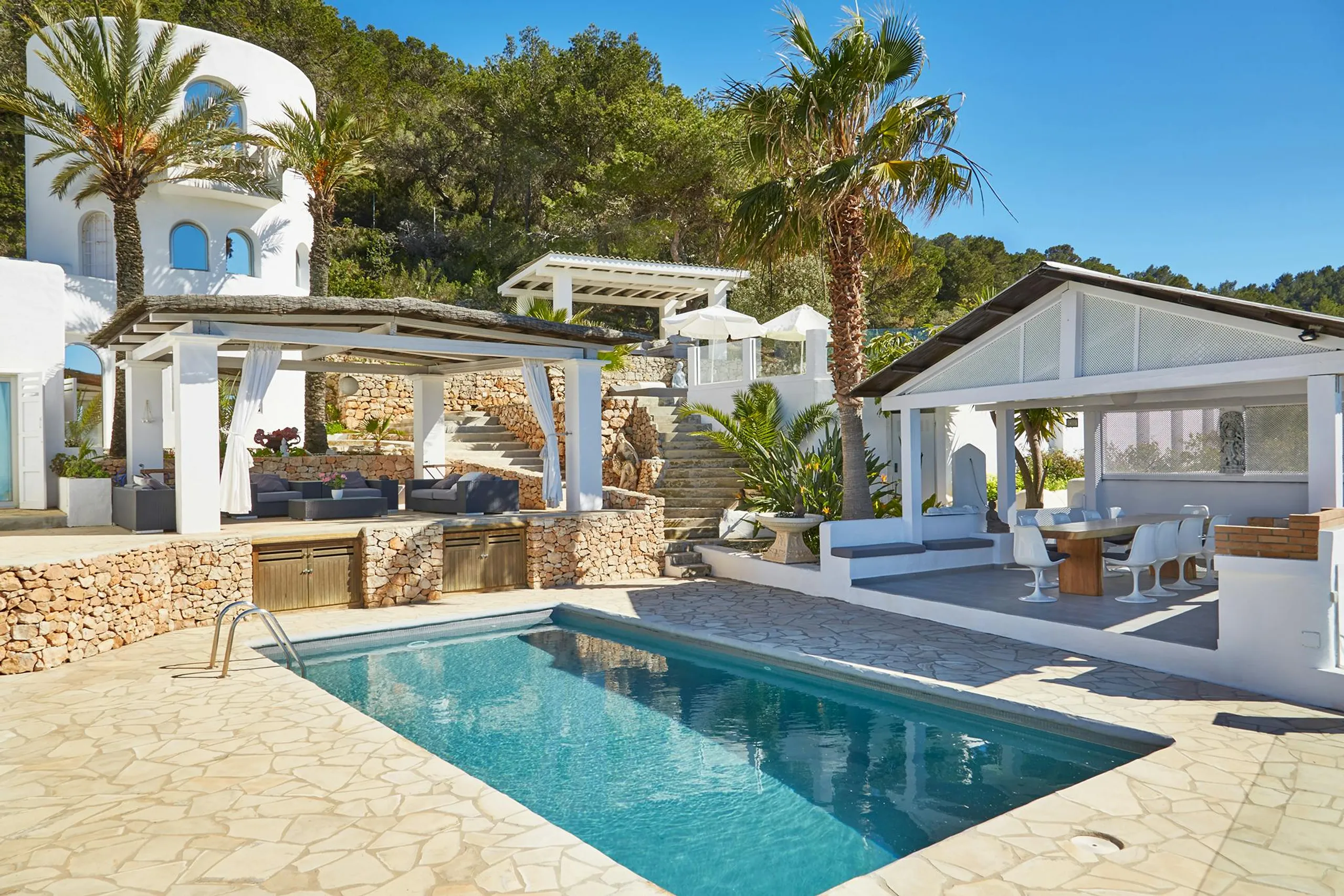 Breathtaking Ibiza Estate with Private Pool, Gazebo, and Sweeping Ocean Views, Ibiza