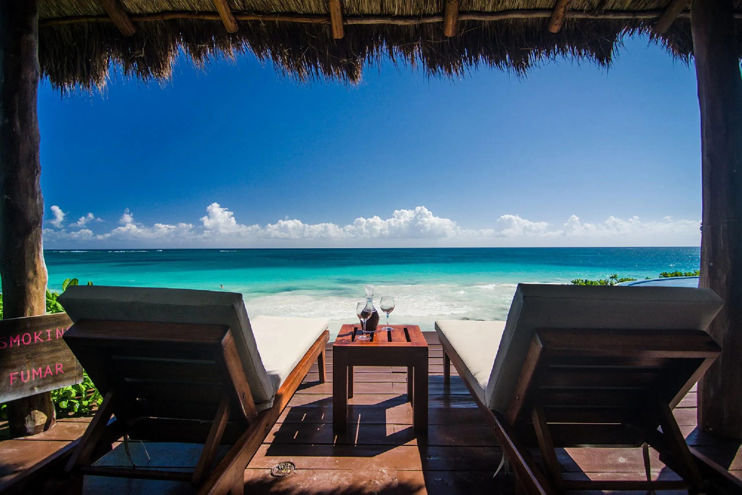 Spectacular Eco-Friendly Beachfront Tulum Villa with Infinity Pool and Palapa with Ocean Views from VILLWAY® — photograph 12