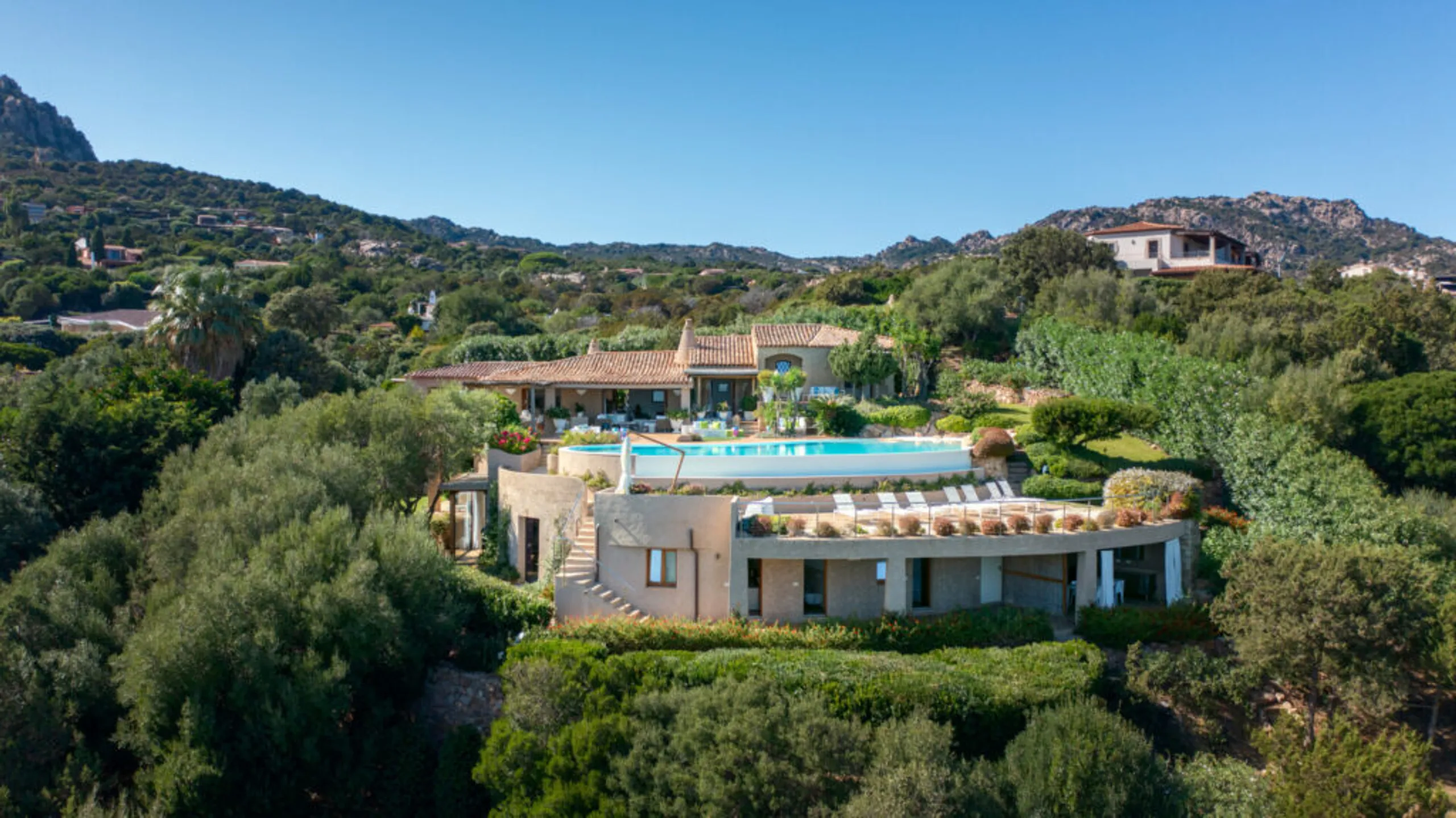 Stately Uphill Villa with Private Pool and Sea Views in Sardinia