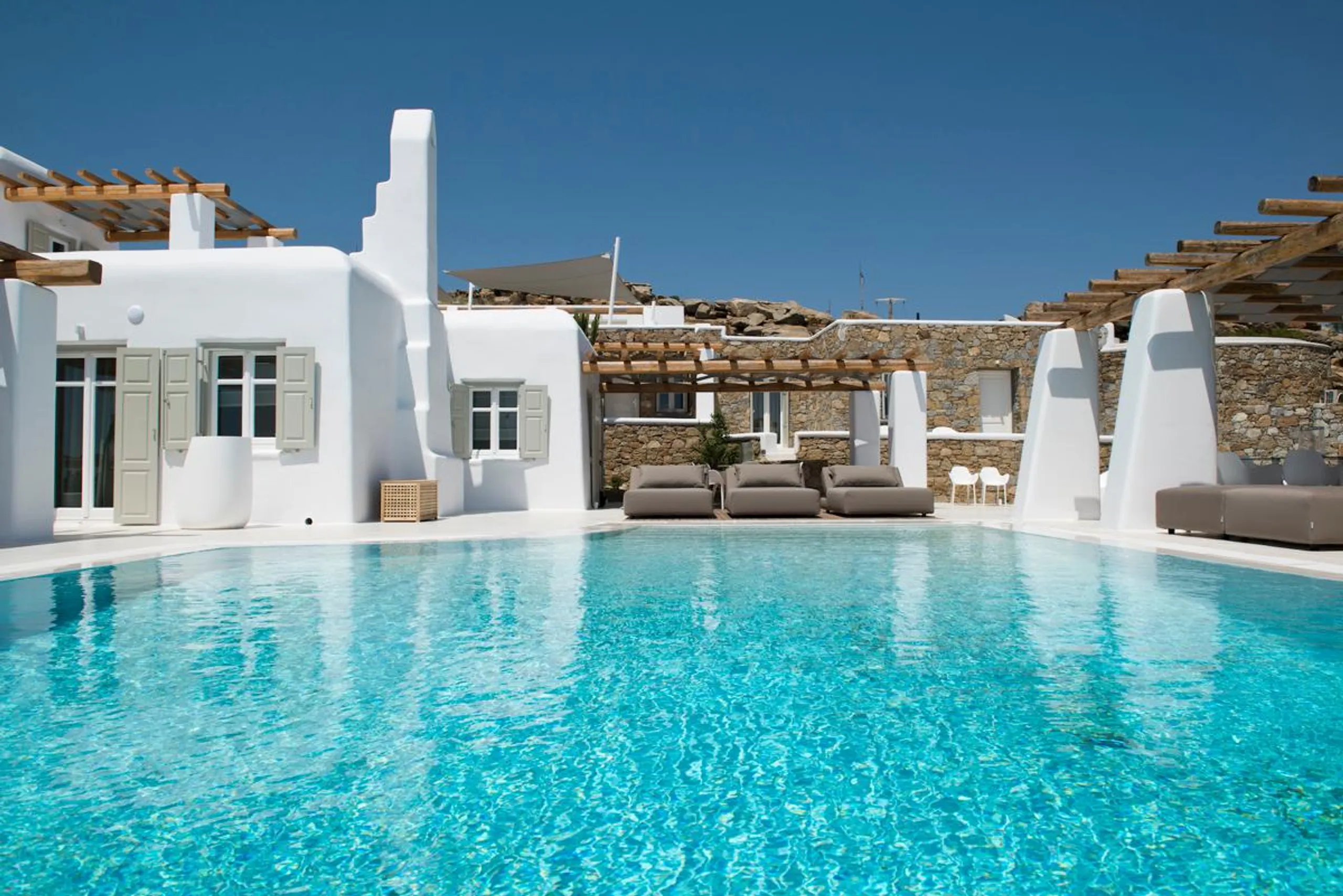 Flawless Minimalist Villa with Private Pool and Aegean Sea Views, Tourlos