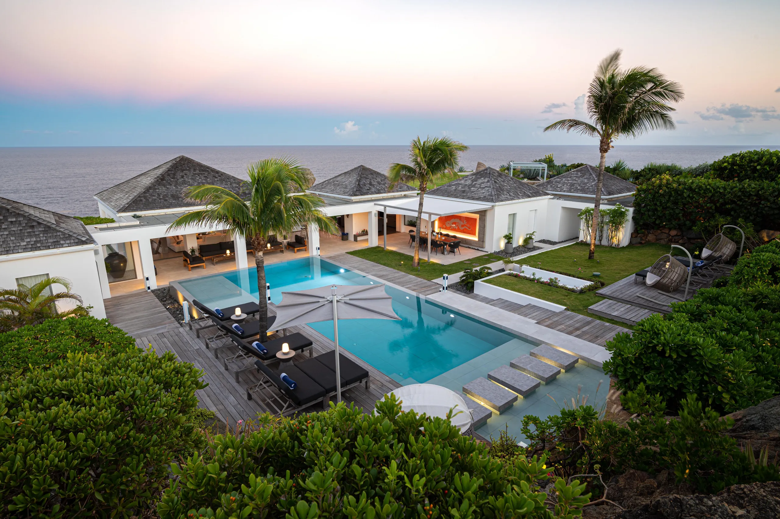 Exceptional Architectural Estate with Private Pool and Panoramic Ocean VIews, Petit Cul de Sac