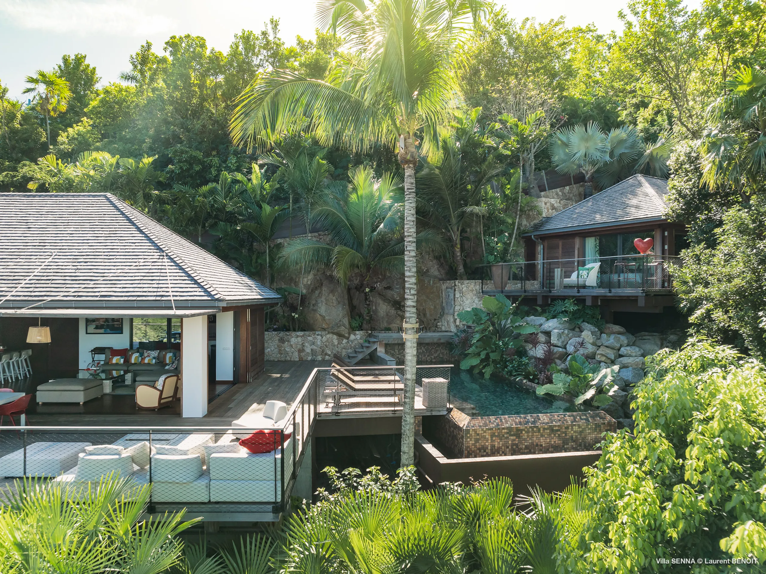 Family-Friendly St. Jean Villa – Private Bungalows, Heated Pool & Tropical Gardens, St. Barts