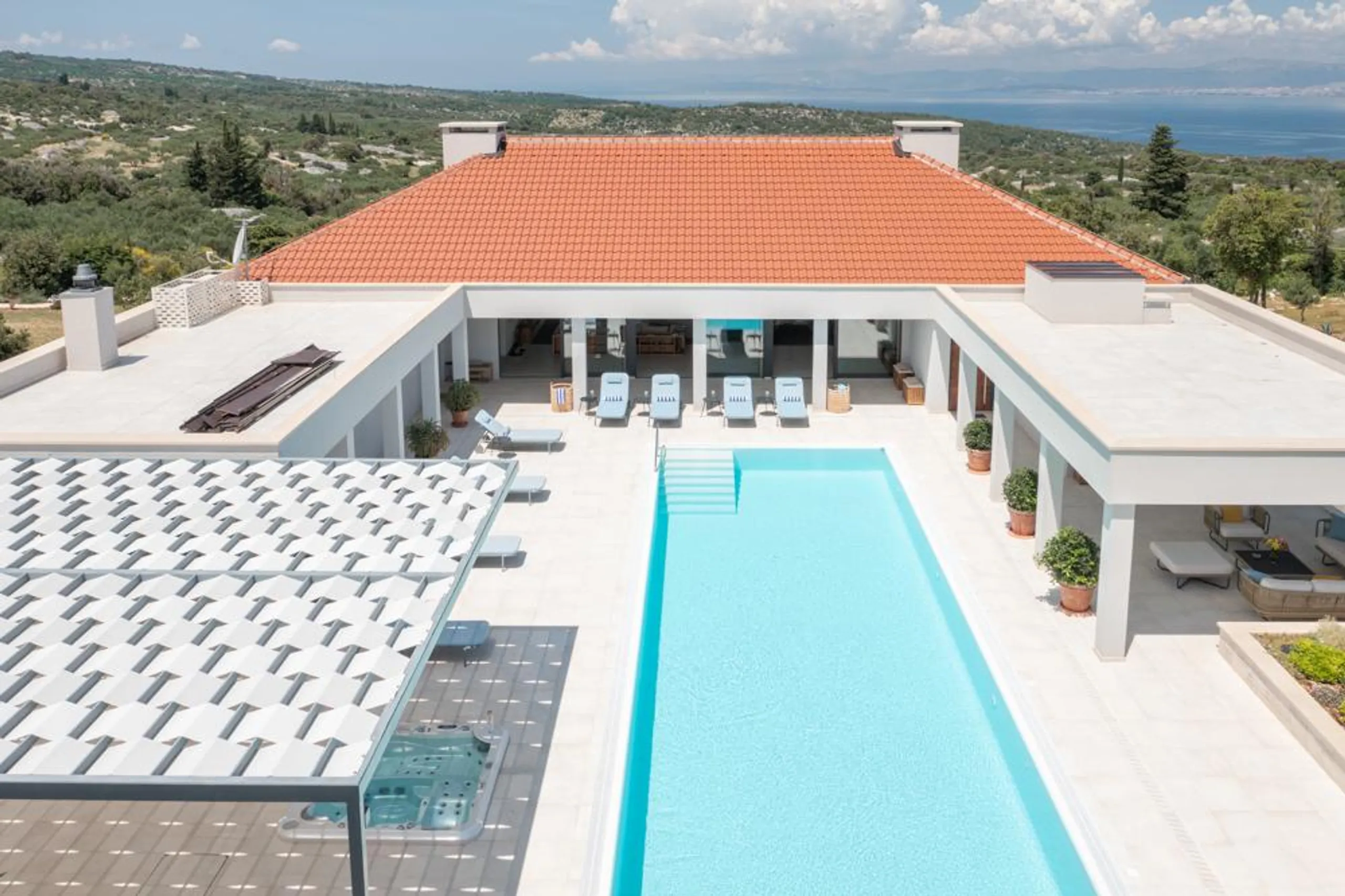 Croatian Paradise Villa with Ocean Views, Infinity Pool, and Historic Charm on Brac Island, Brac