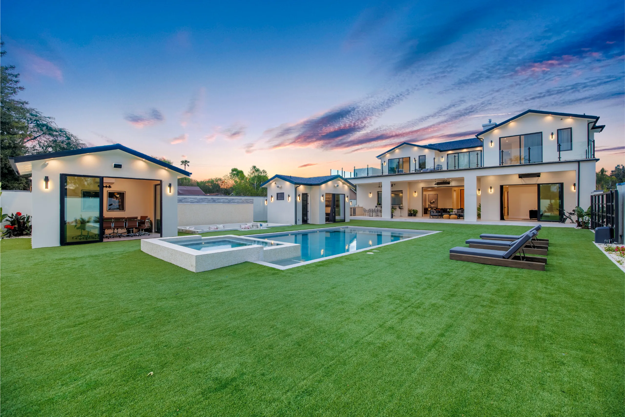 Majestic 7-Bedroom Gated Woodland Hills Estate with Theater, Pool & Guest Homes — photograph 2