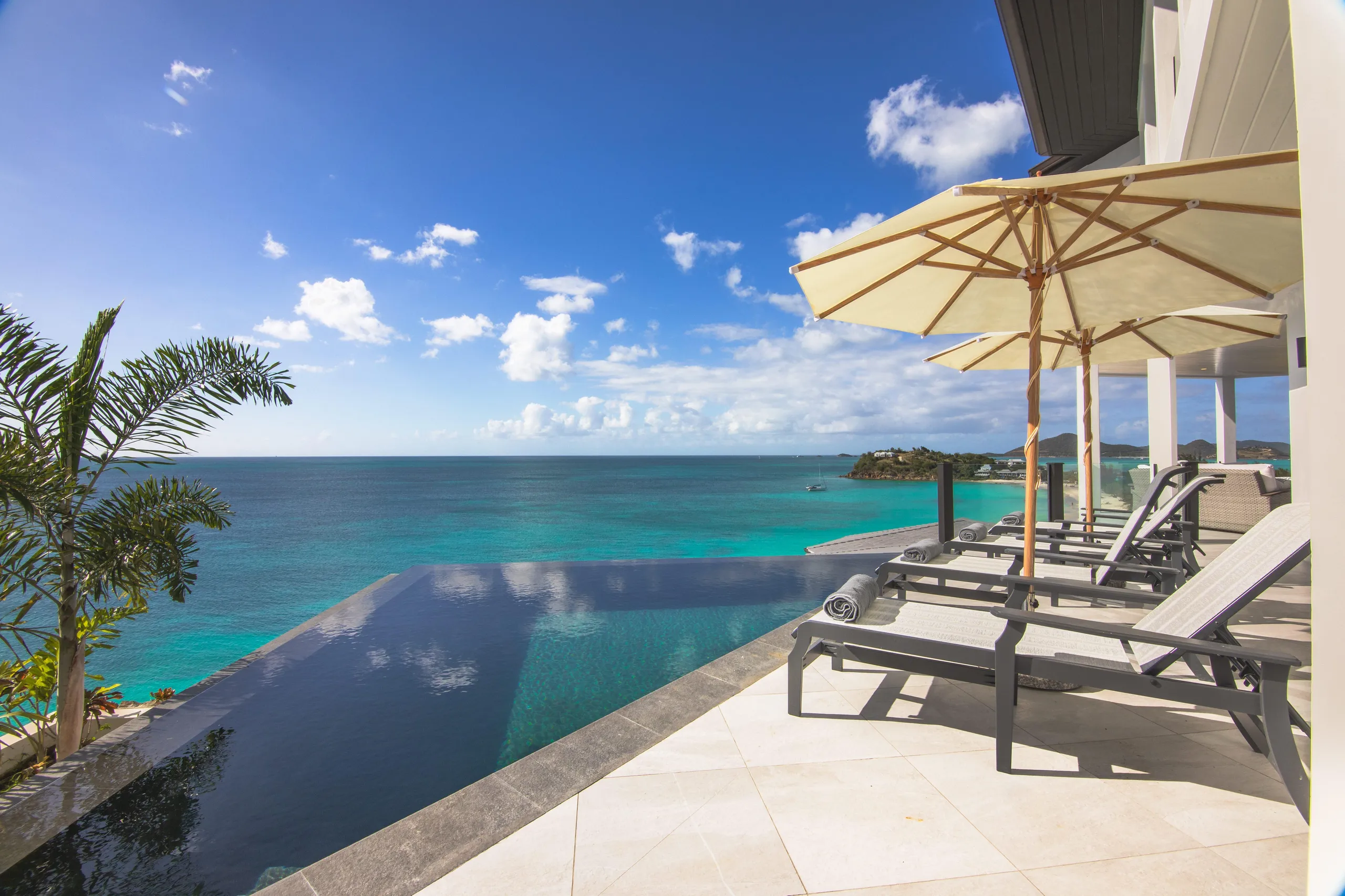 Tranquil Oceanfront Four Bedroom Villa with Infinity Pool and Expansive Wrap-Around Deck, Antigua