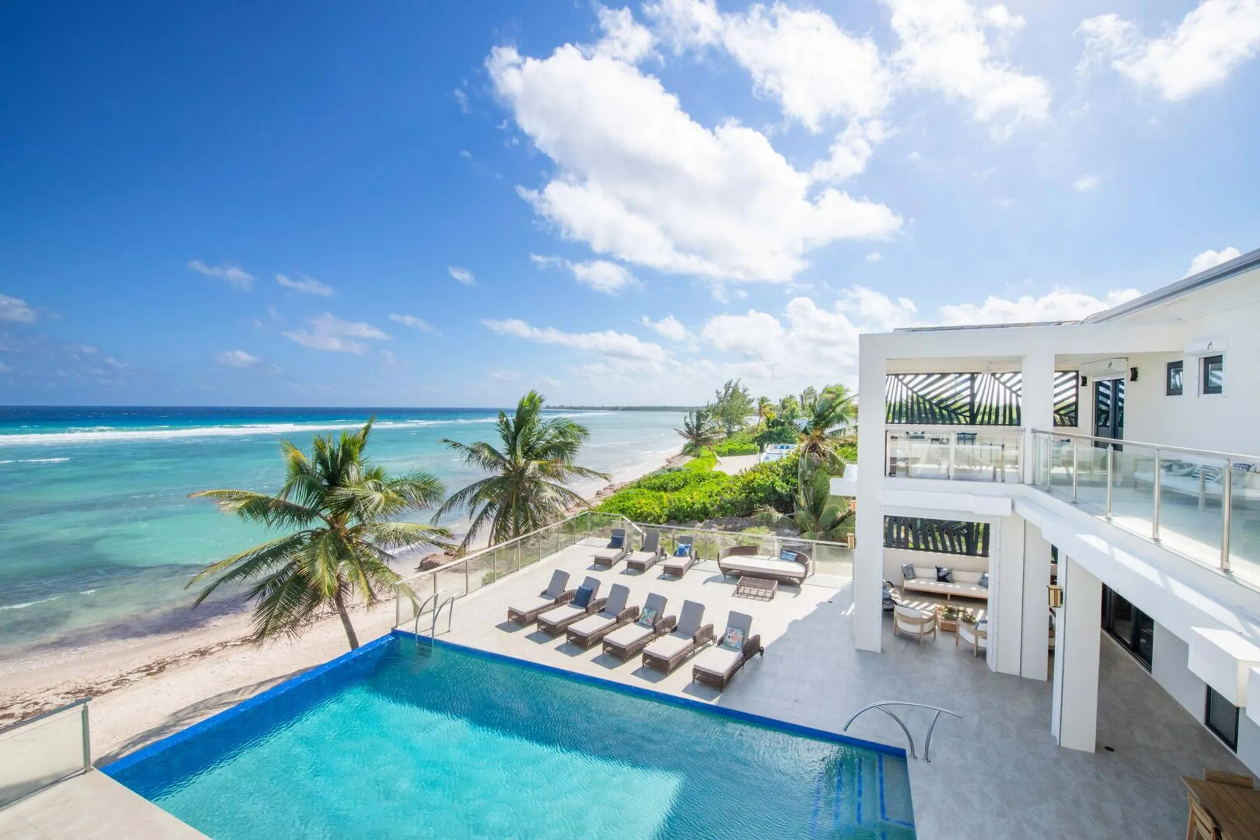 Grand Beachfront Estate with Private Pool, and Home Theater in Rum Point