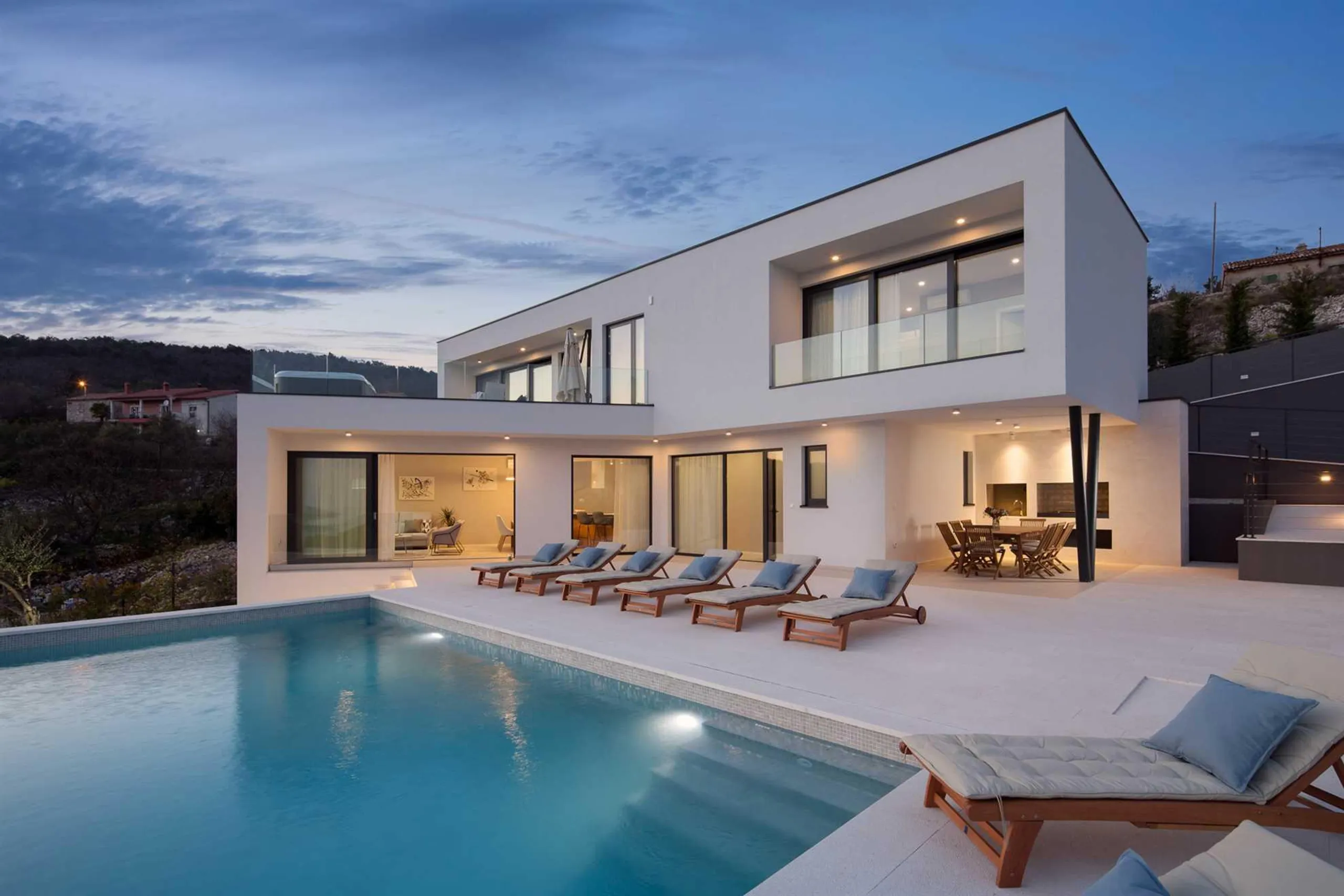 Sumptuous Contemporary Villa Haven with Private Pool, Jacuzzi in Gornji Rabac, Istria, Rabac