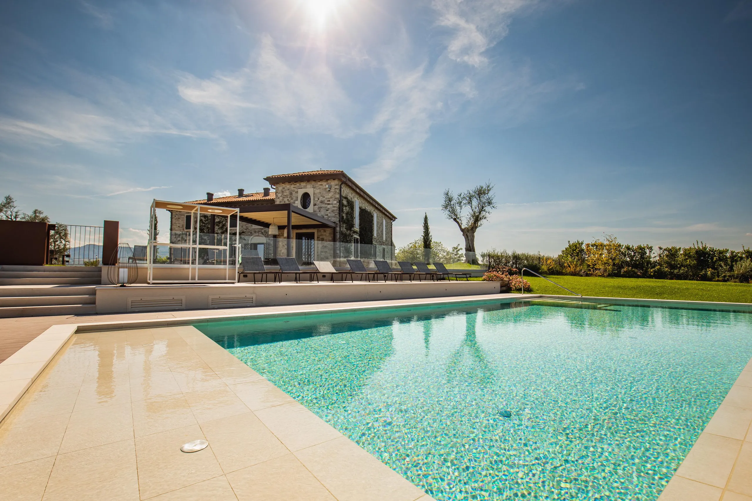 Classic Farmhouse Villa Overlooking Vineyard Amphitheater with Pool, Bologna
