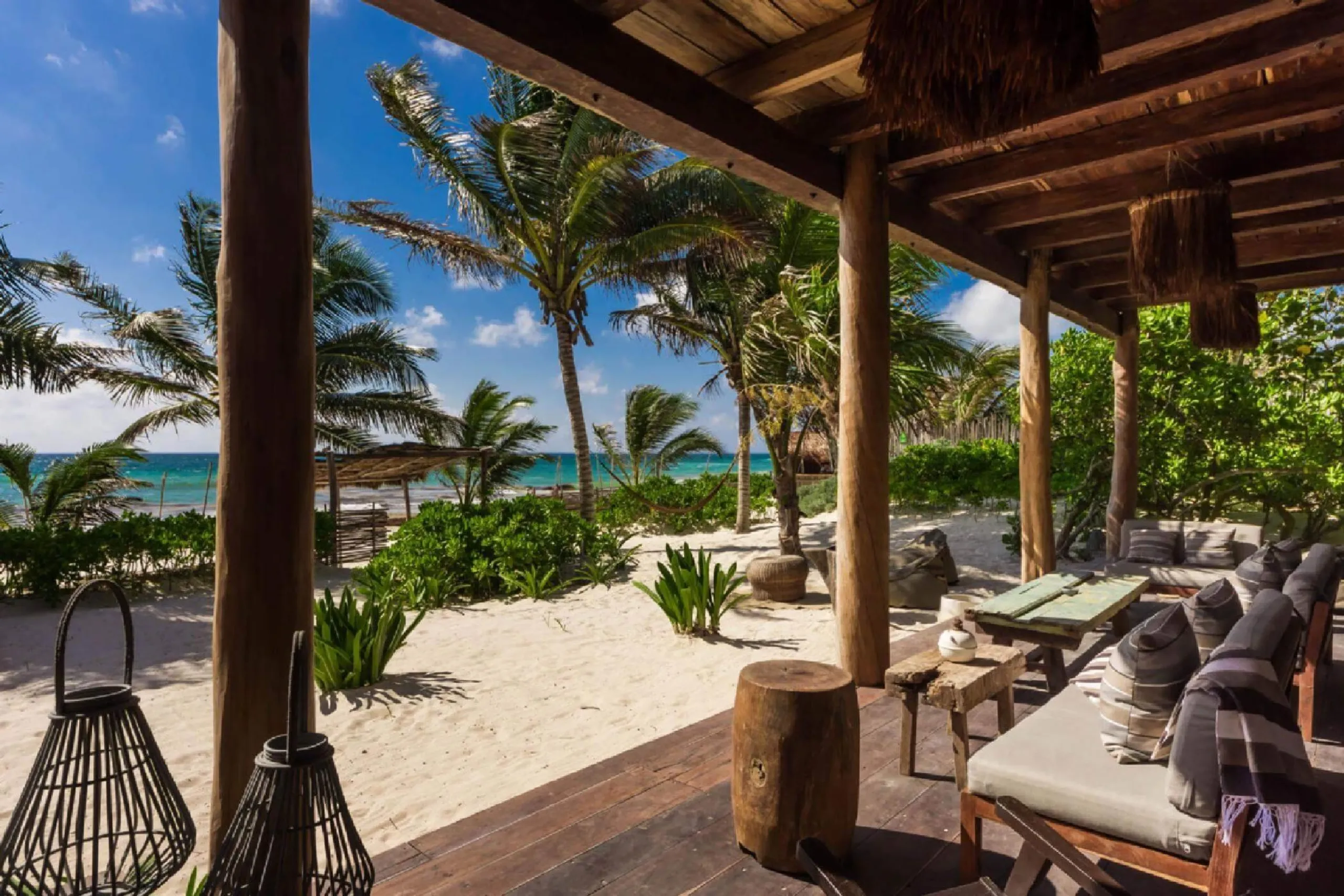 Tulum Grand Luxury 9 BDR Oceanfront Compound Estate- 3 Private VIllas with Tropical Pools — photograph 2