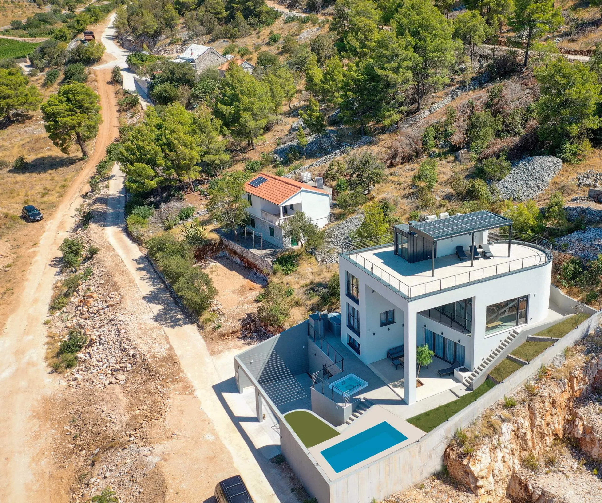Chic Villa with Private Pool, Jacuzzi on Brac Island — photograph 4