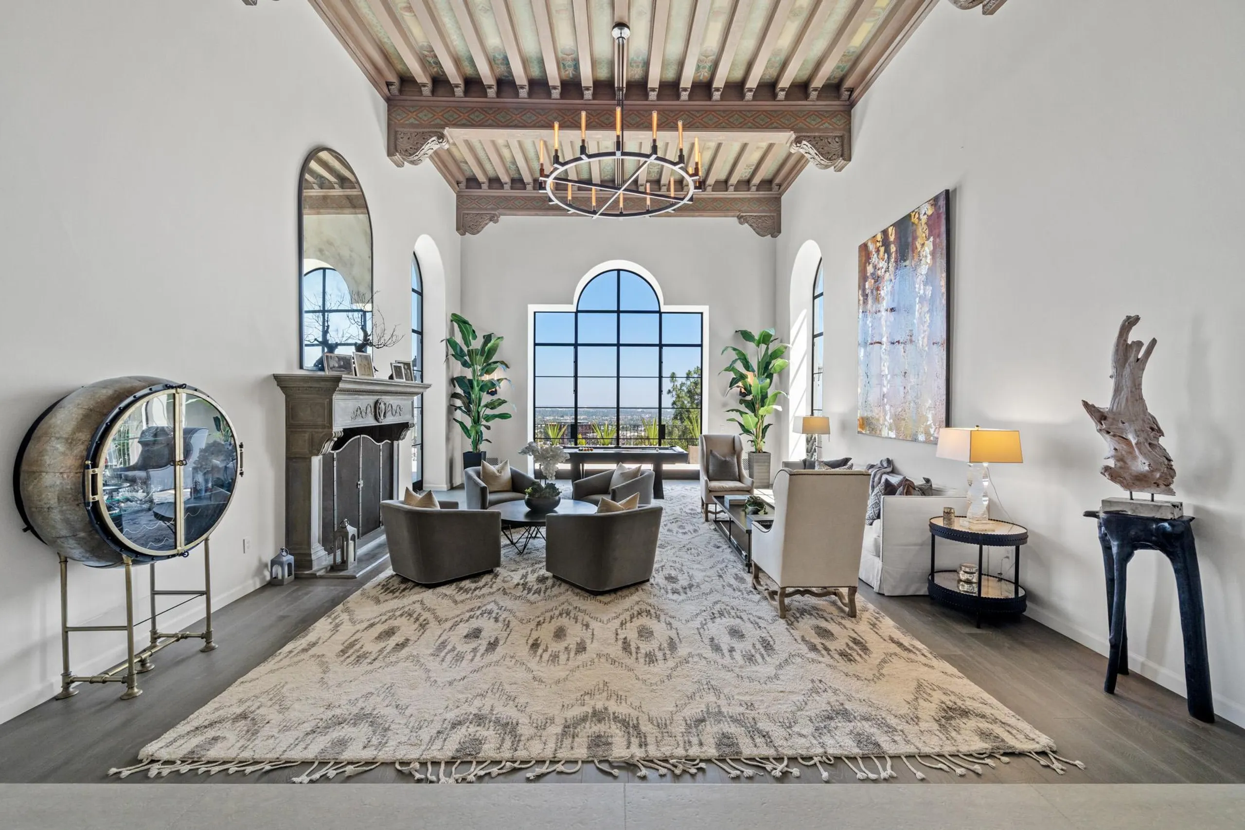 Mediterranean-Style Hollywood Hills Estate with Infinity Pool, Entertainment Room, and Panoramic Views — photograph 6