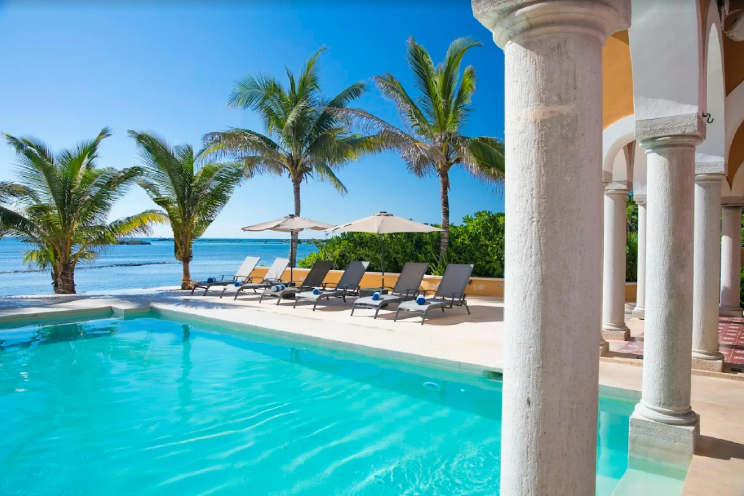 Beach Front Mayan Estate with Private Pool and Glamorous Ocean Views — photograph 9