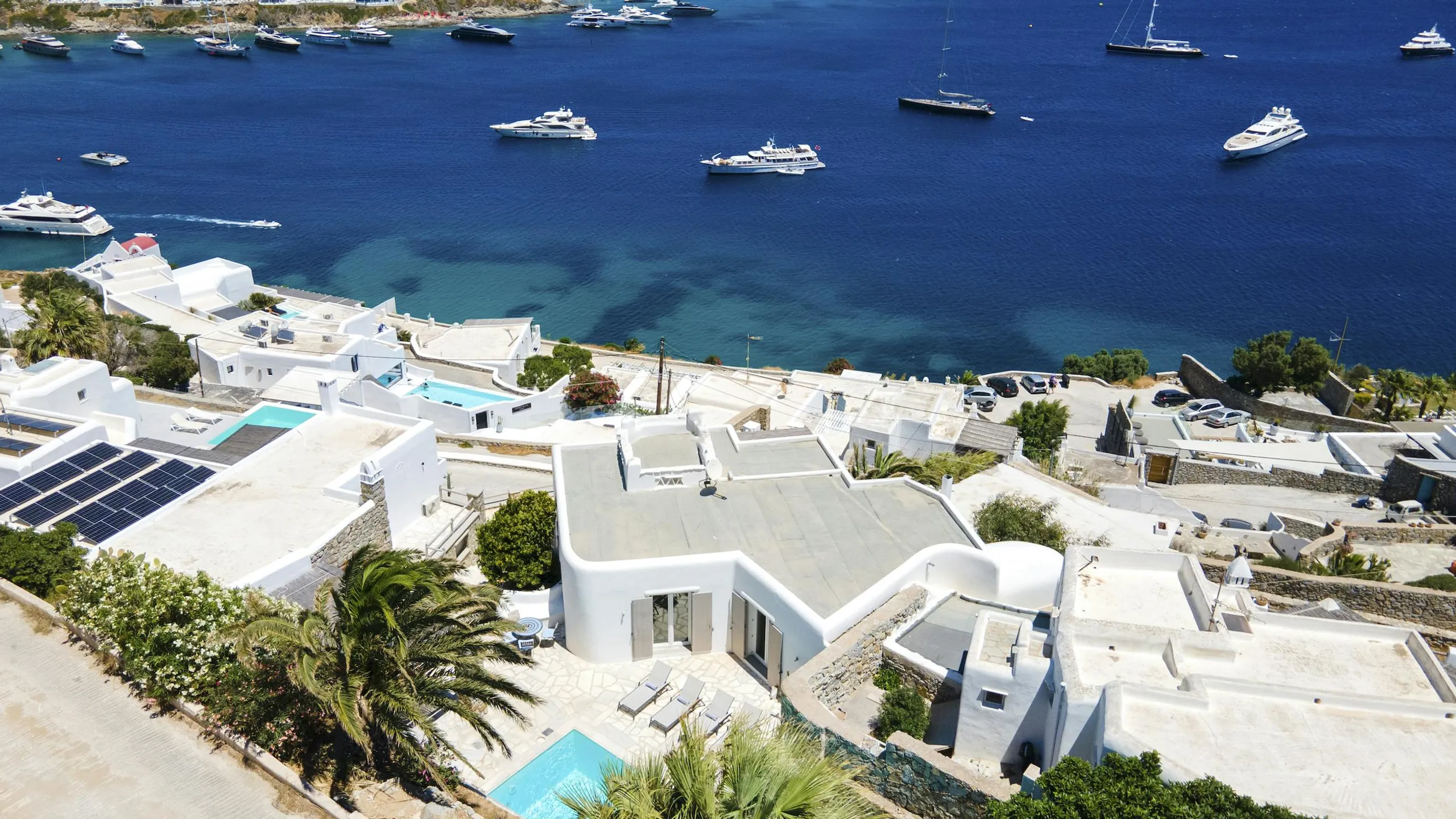 Mykonos Oceanview Villa with Private Pool and Gazebo, Agios Lazaros