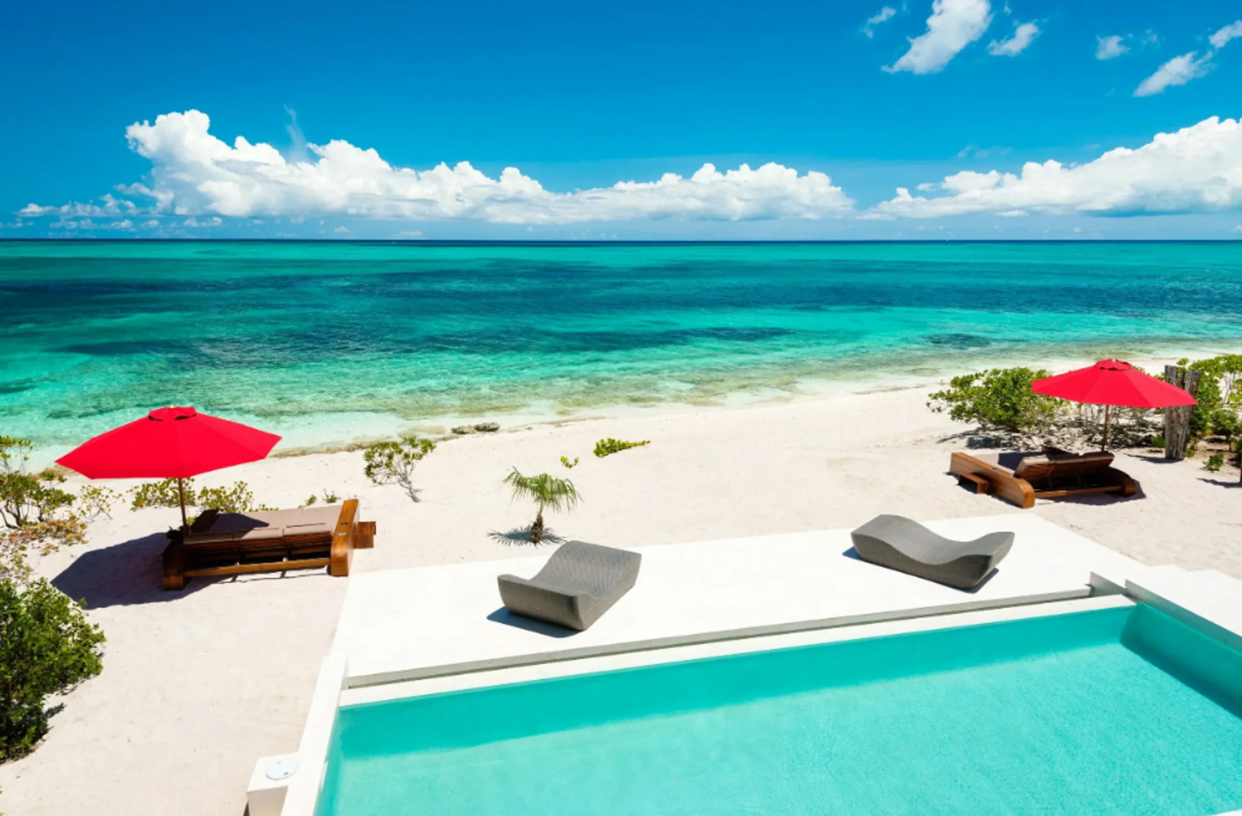 Gorgeous Ocean Front Modern Contemporary Villa with Private Pool on Grace Bay, Providenciales
