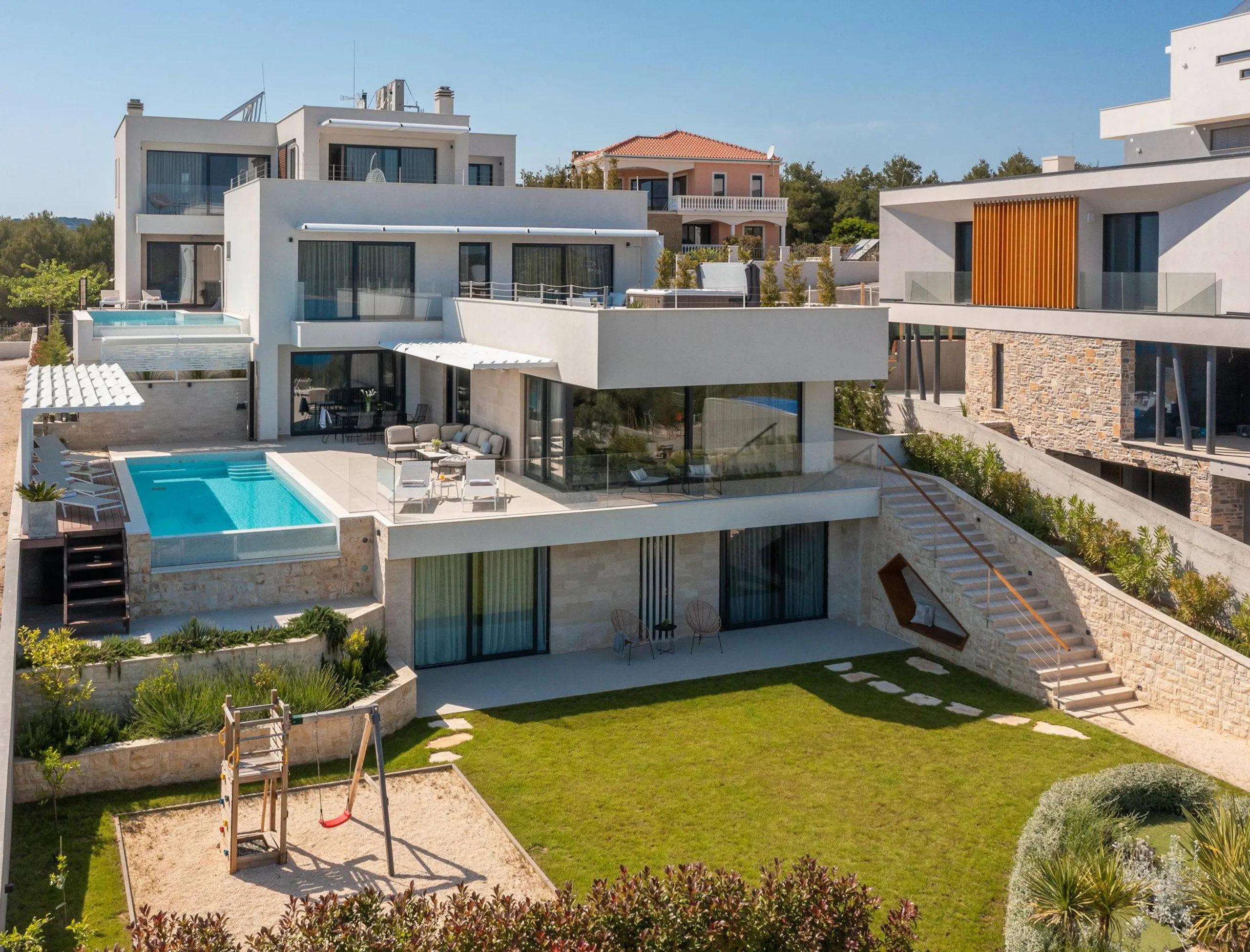 Deluxe Paradise Villa Complex with Private Pools and Breathtaking Sea Views, Murter