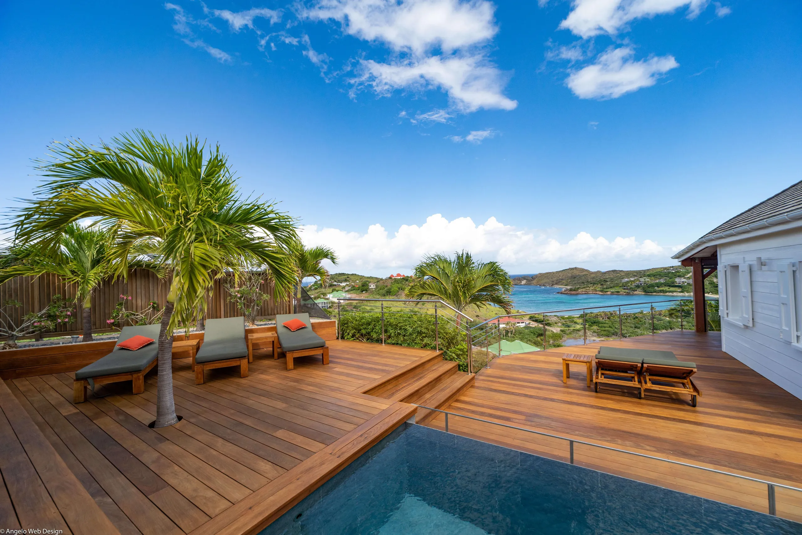Sophisticated Villa Private Pool Outside Grill and Lounge Area with Majestic Ocean Views — photograph 4