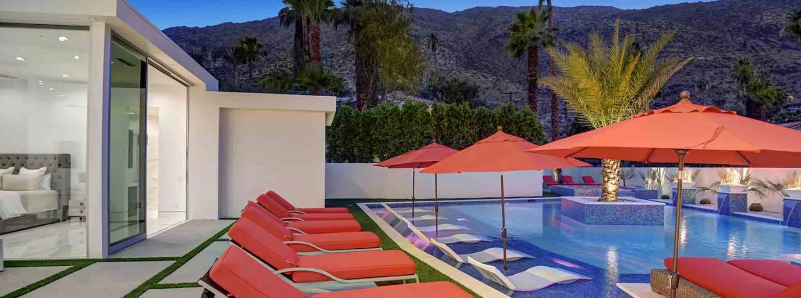 Palm Springs Designer Home: 1,800 Sq. Ft. Pool, 5 Master Suites & Mountain Views — photograph 12