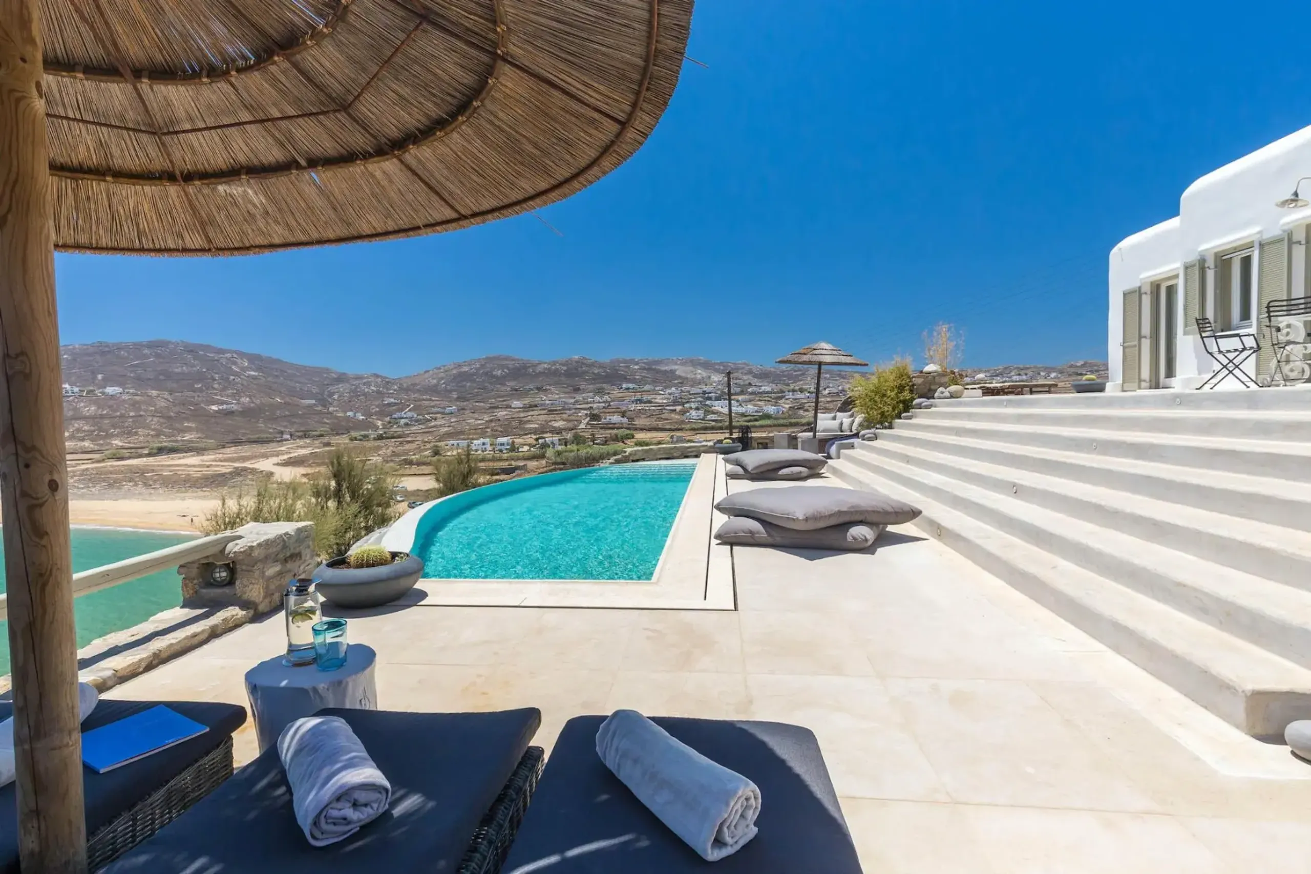 Oceanview Mykonos Villa with Private Pool and Large Viewing Deck, Cyclades Islands