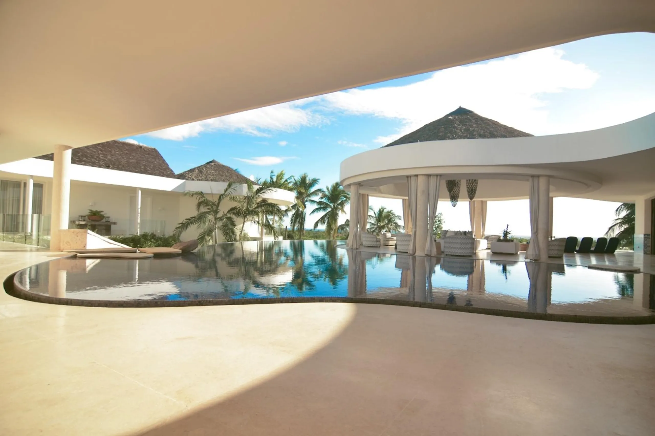 Artistic Caribbean Villa with Curved Infinity Pool and Tropical Gardens — photograph 6