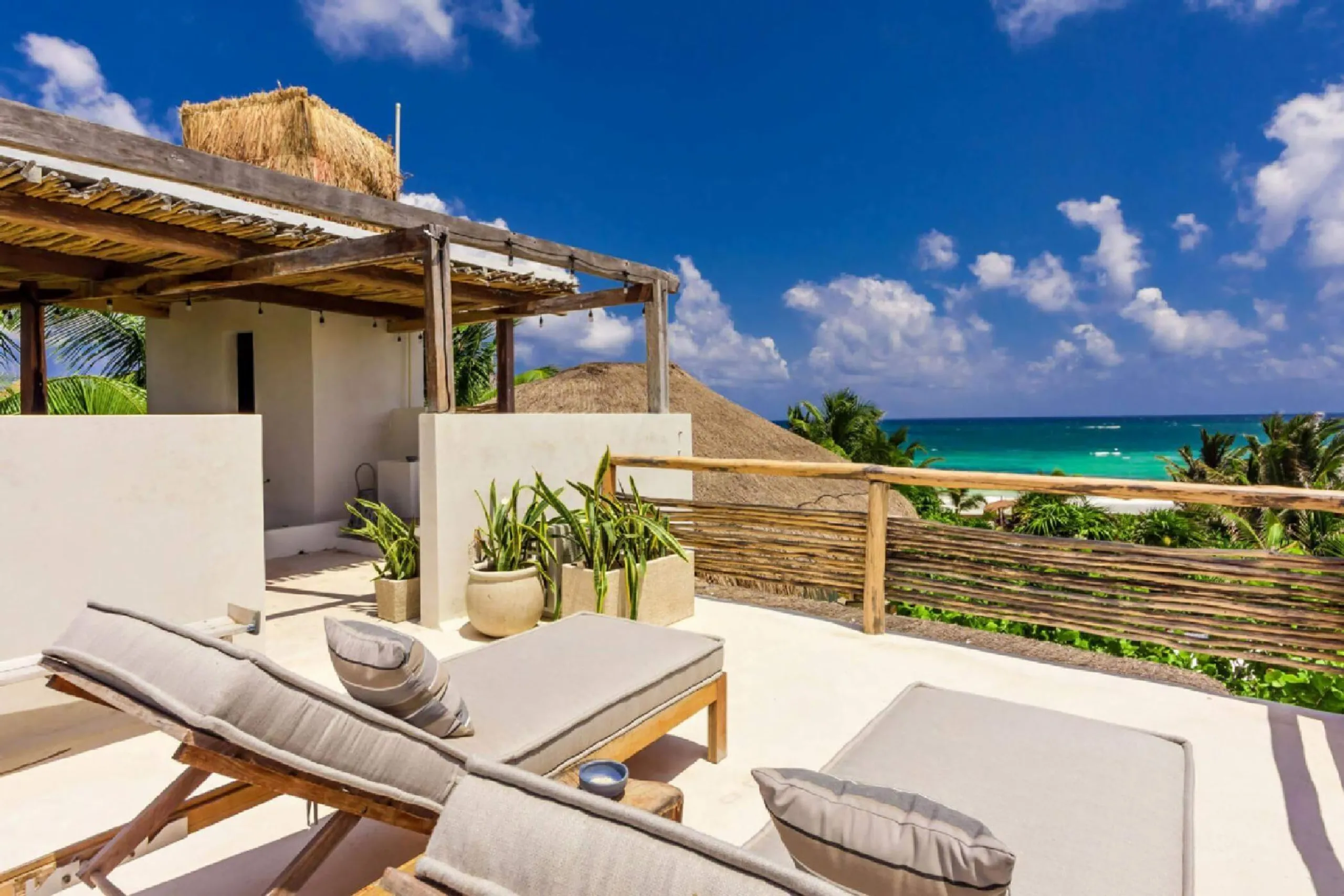 Tulum Grand Luxury 9 BDR Oceanfront Compound Estate- 3 Private VIllas with Tropical Pools — photograph 4