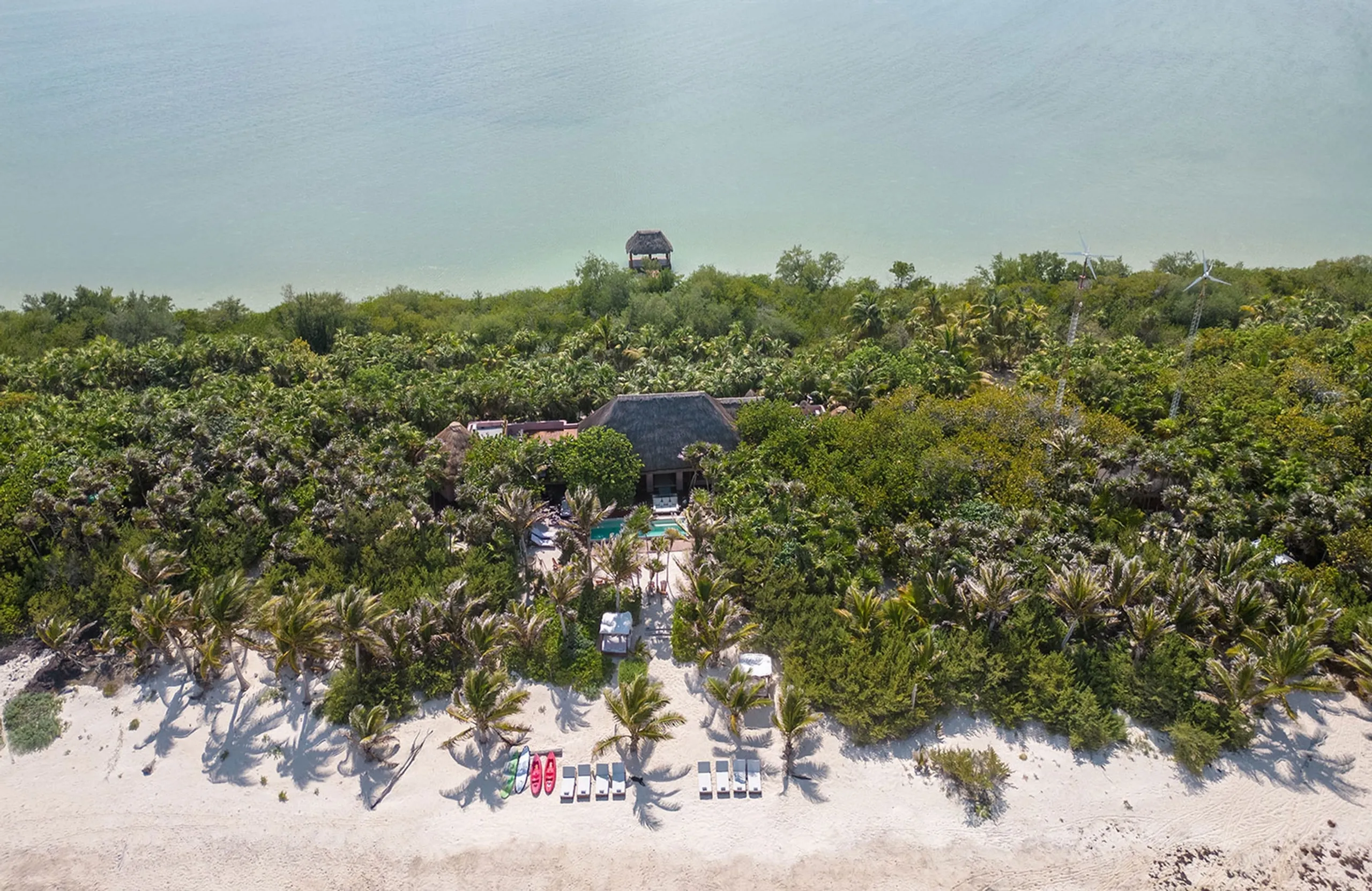Eco-Luxury Beachfront Villa with Private Pool, Full Staff & Lagoon Views, Tulum