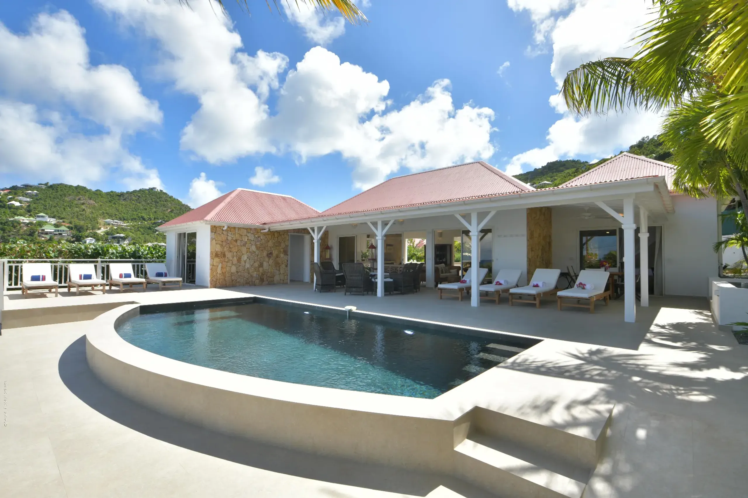 Majestic Tropical Estate with Private Pool and Ocean Views, St. Jean