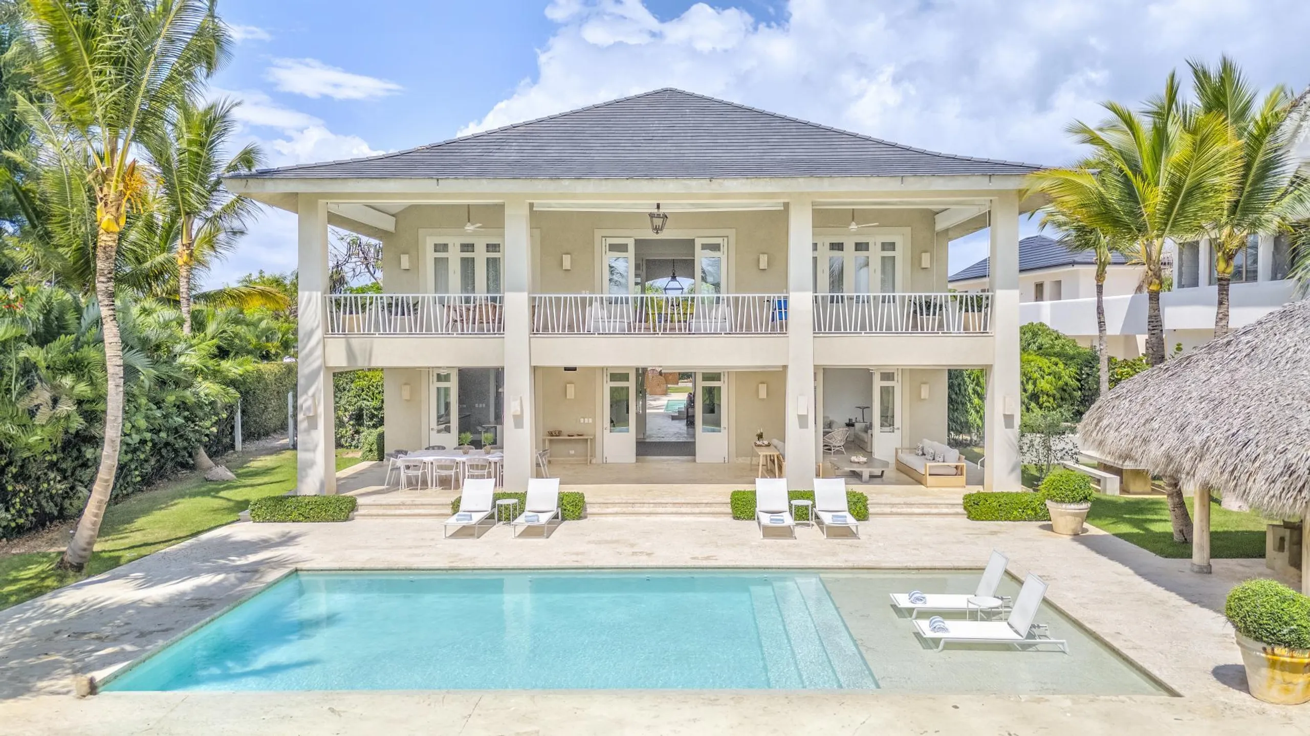 Gleaming Caribbean Villa with Private Pool, Water Mirror Entry and Spacious Interiors, Punta Cana