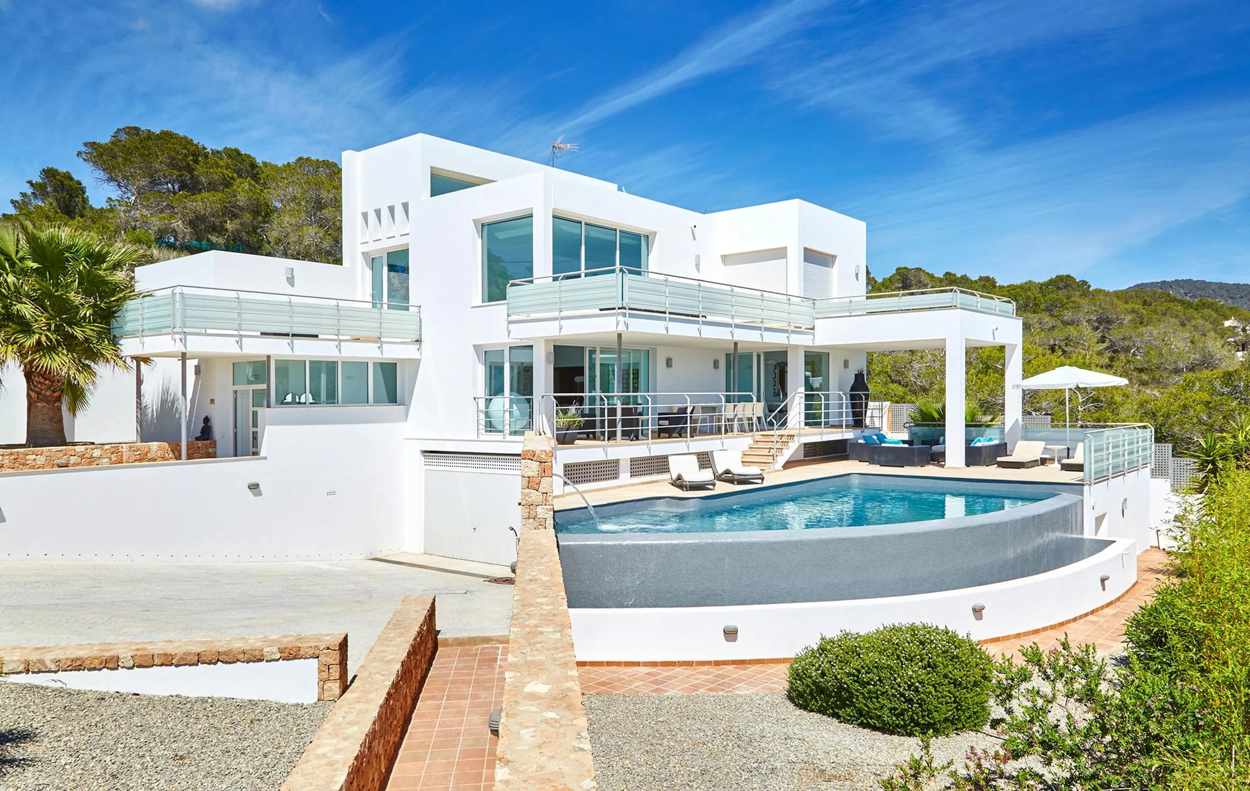 Shimmering Seaside Villa in Ibiza with Private Pool and Walks to Beach, Ibiza