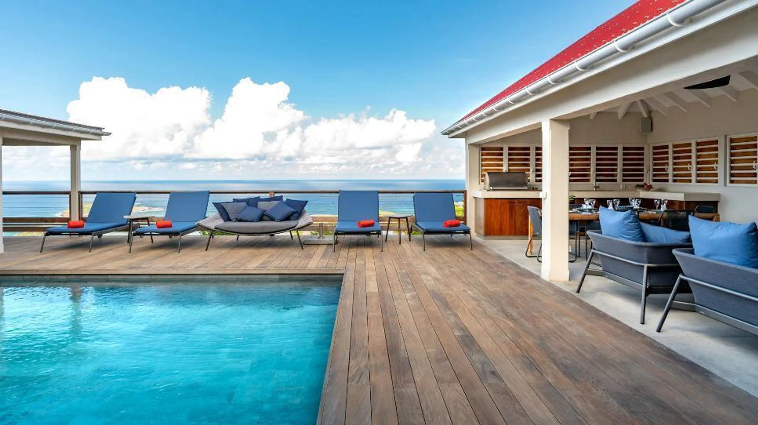 Idyllic Outdoor Living in St. Barts Terrace, Heated Pool, and Al Fresco Dining — photograph 2